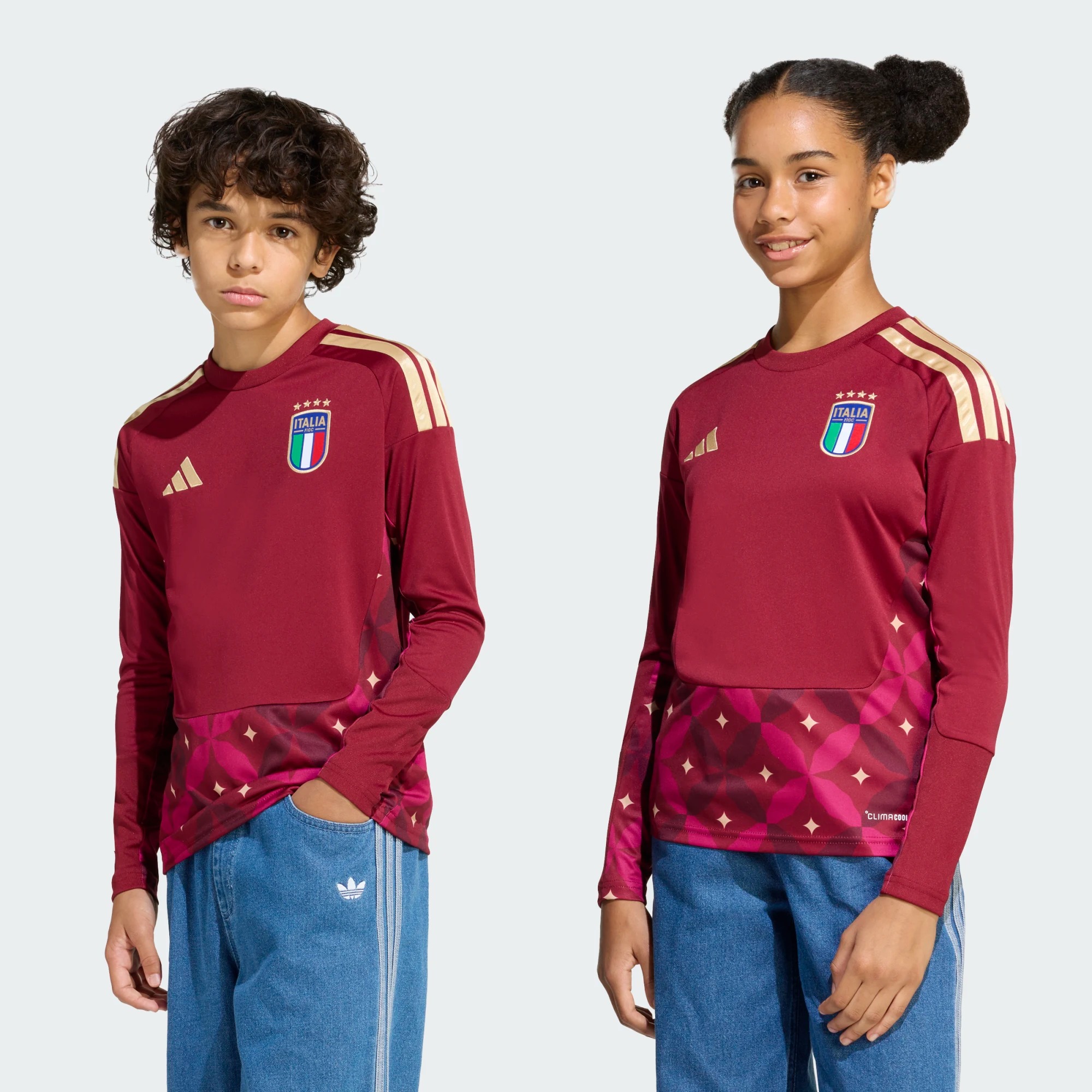 ADIDAS ITALY 26 HOME GOALKEEPER KIDS LONG SLEEVE JERSEY