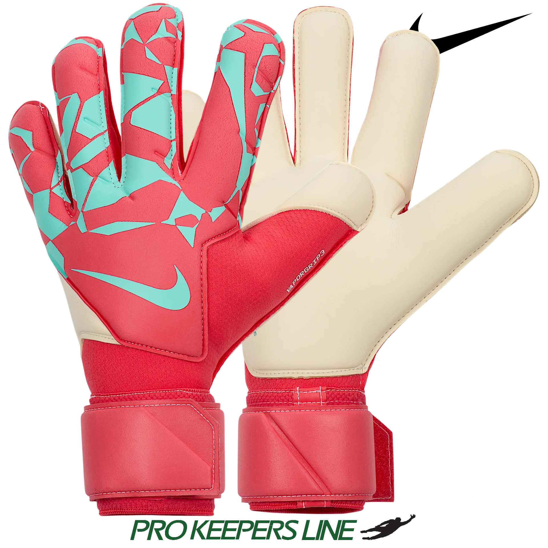 NIKE GK VAPOR GRIP3 EMBER GLOW/AURORA GREEN/AURORA GREEN | 7