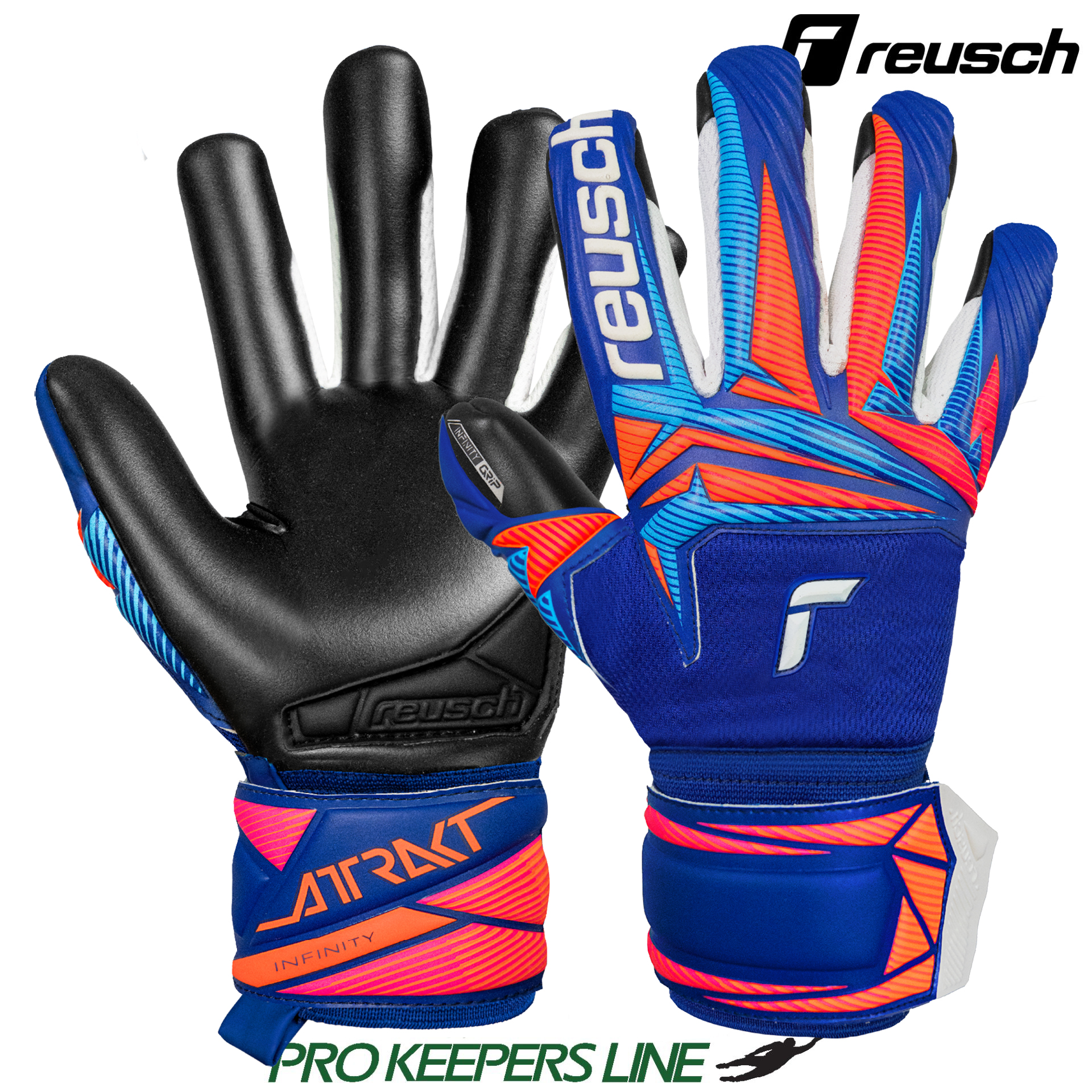 REUSCH ATTRAKT INFINITY EVOLUTION NC JUNIOR SHARP BLUE / SHOCKING ORANGE / BLACK