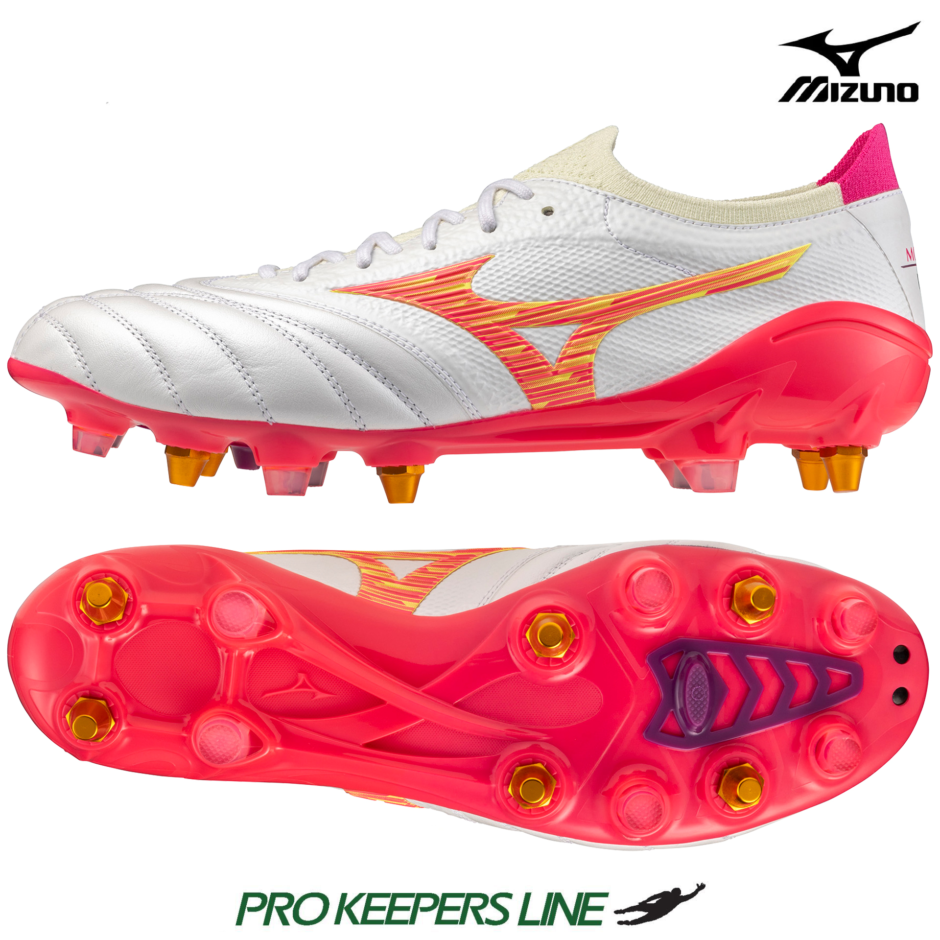 MIZUNO MORELIA NEO IV BETA JAPAN MIX WHITE/LAVA ORANGE/EVENING PRIM