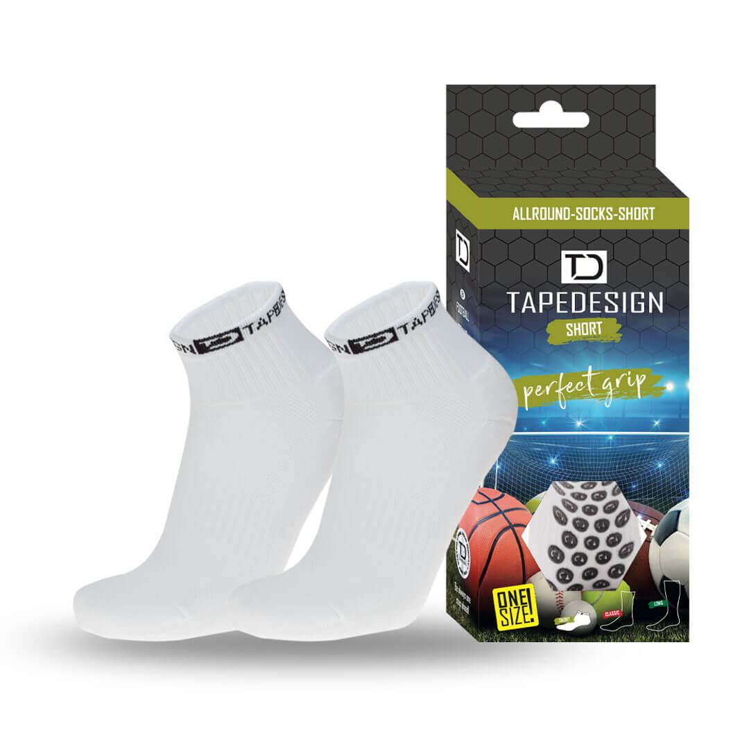 TAPEDESIGN ALLROUND SOCKS SHORT WHITE