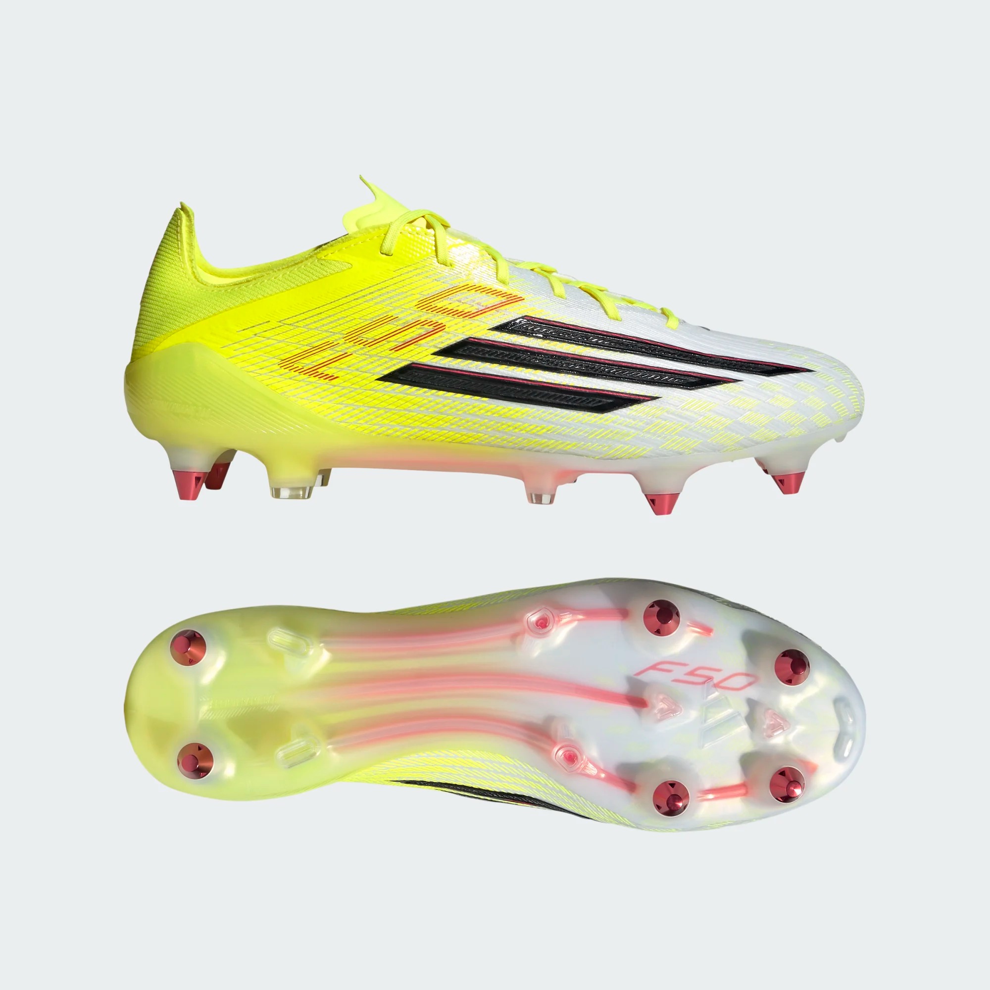 ADIDAS F50 ELITE SG TECH SOY/BLACK/LUCID RED