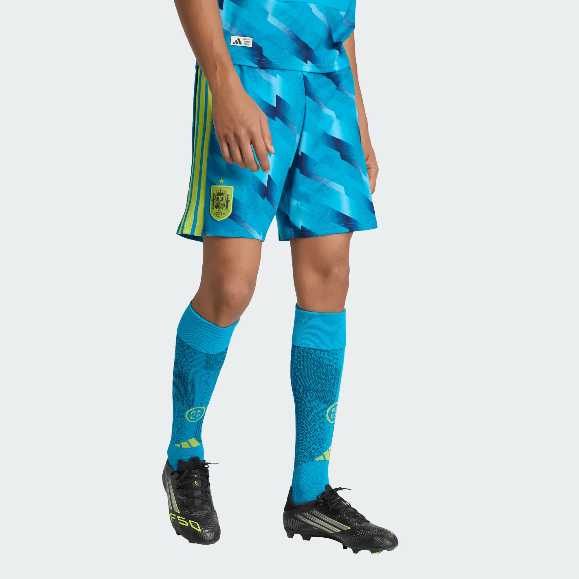 ADIDAS SPAIN 26 HOME AUTHENTIC GOALKEEPER SHORTS