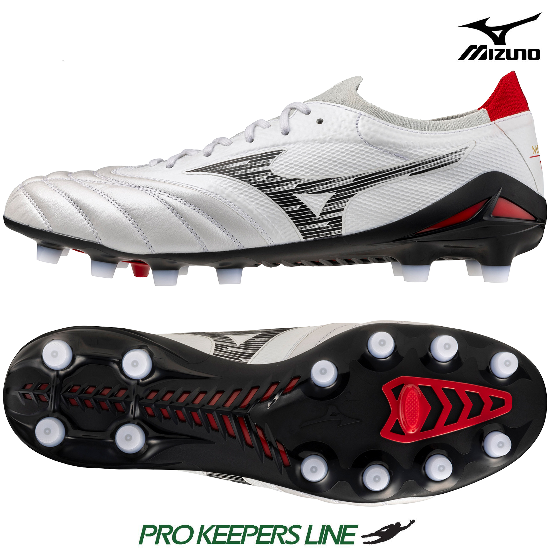 MIZUNO MORELIA NEO IV BETA ELTE FG WHITE/BLACK/CHINESE RED MIZUNO MORELIA NEO IV BETA ELTE FG WHITE/BLACK/CHINESE RED