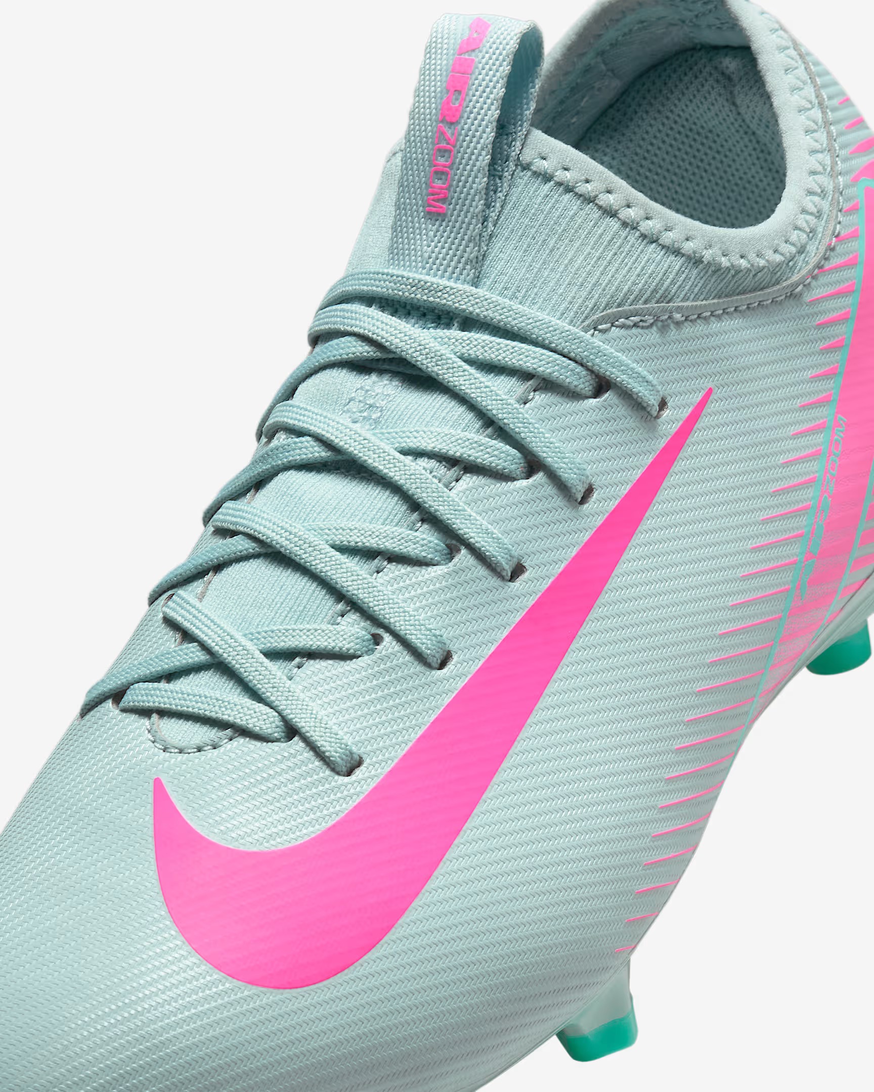 NIKE JR ZOOM VAPOR 16 ACADEMY FG/MG OCEAN CUBE/PINK BLAST