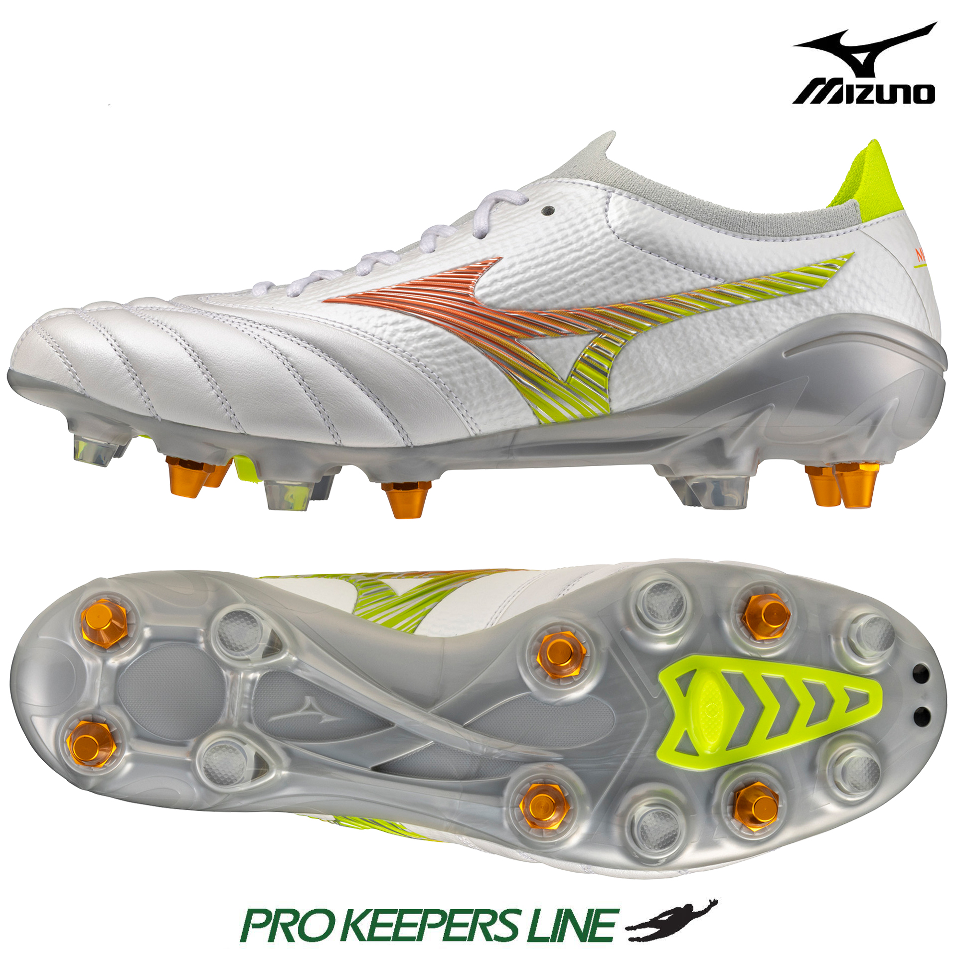 MIZUNO MORELIA NEO IV BETA JAPAN MIX WHITE/LAVA ORANGE/EVENING PRIM