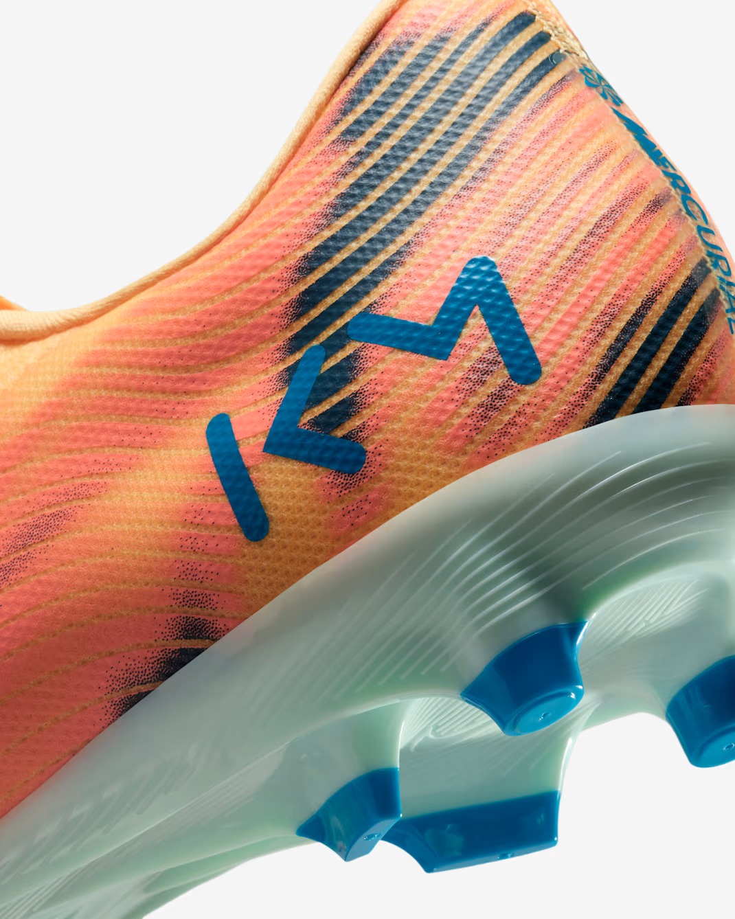 NIKE ZOOM VAPOR 16 ACADEMY KM FG/MG MELON TINT/IGLOO/NEO TURQUOISE