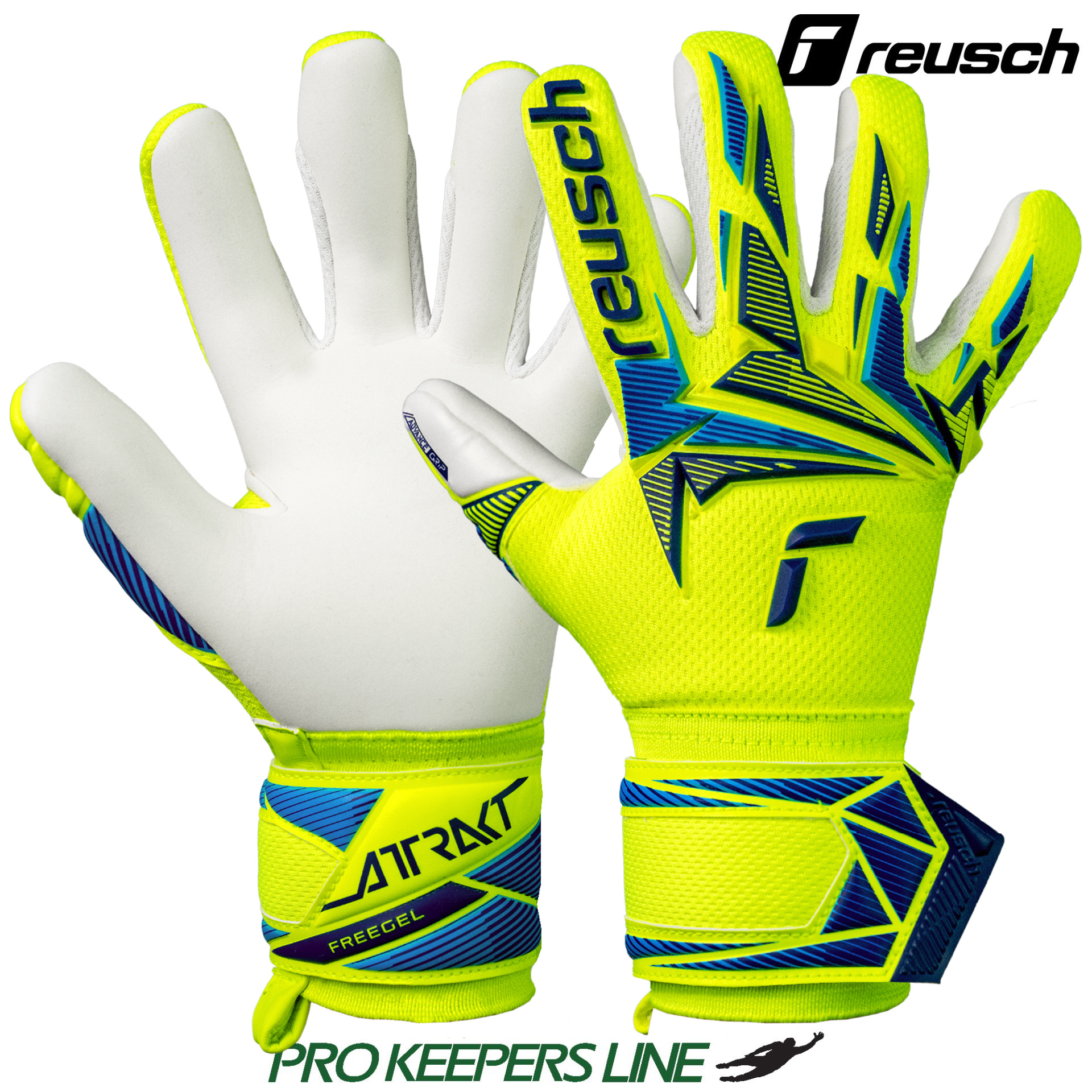 REUSCH ATTRAKT FREEGEL ADVANCE JUNIOR SAFE YELLOW/SHARP BLUE