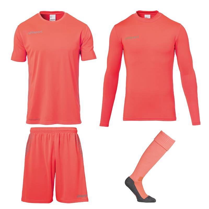 UHLSPORT SCORE GOALKEEPER SET FLUO RED JUNIOR