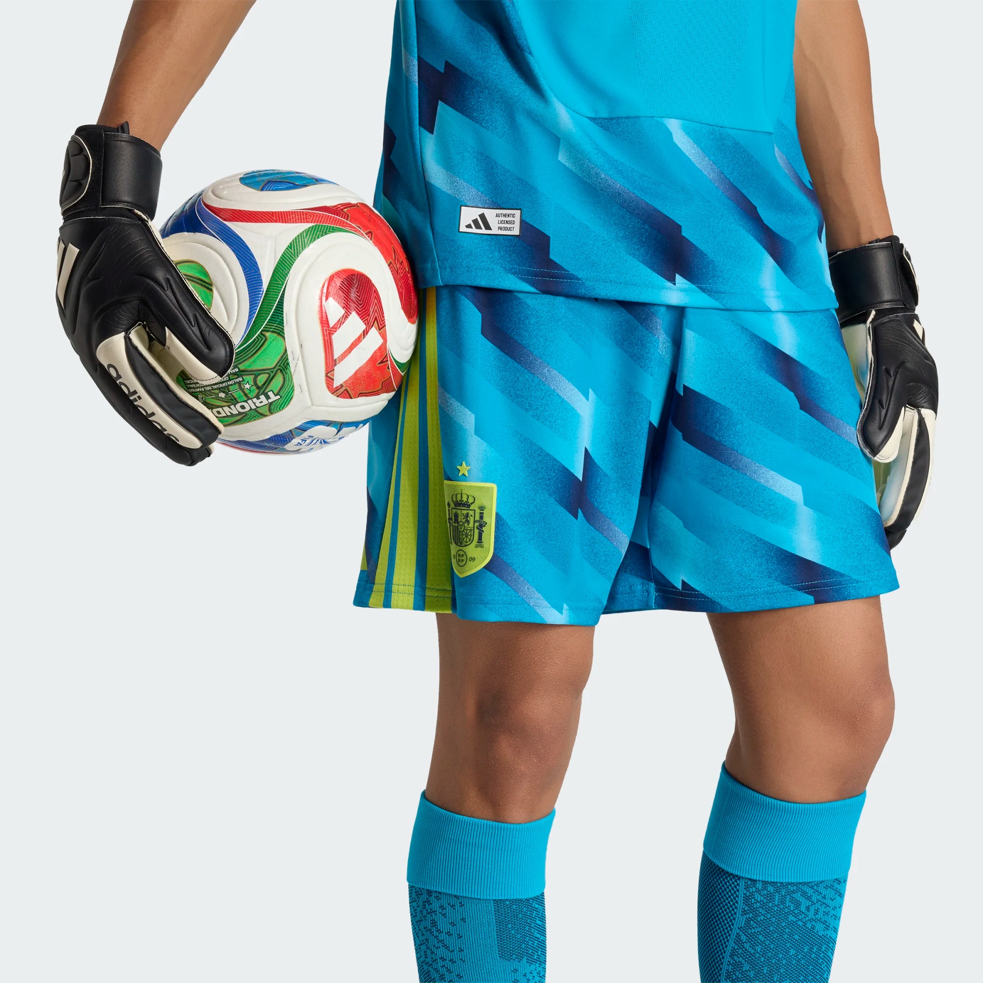 ADIDAS SPAIN 26 HOME AUTHENTIC GOALKEEPER SHORTS