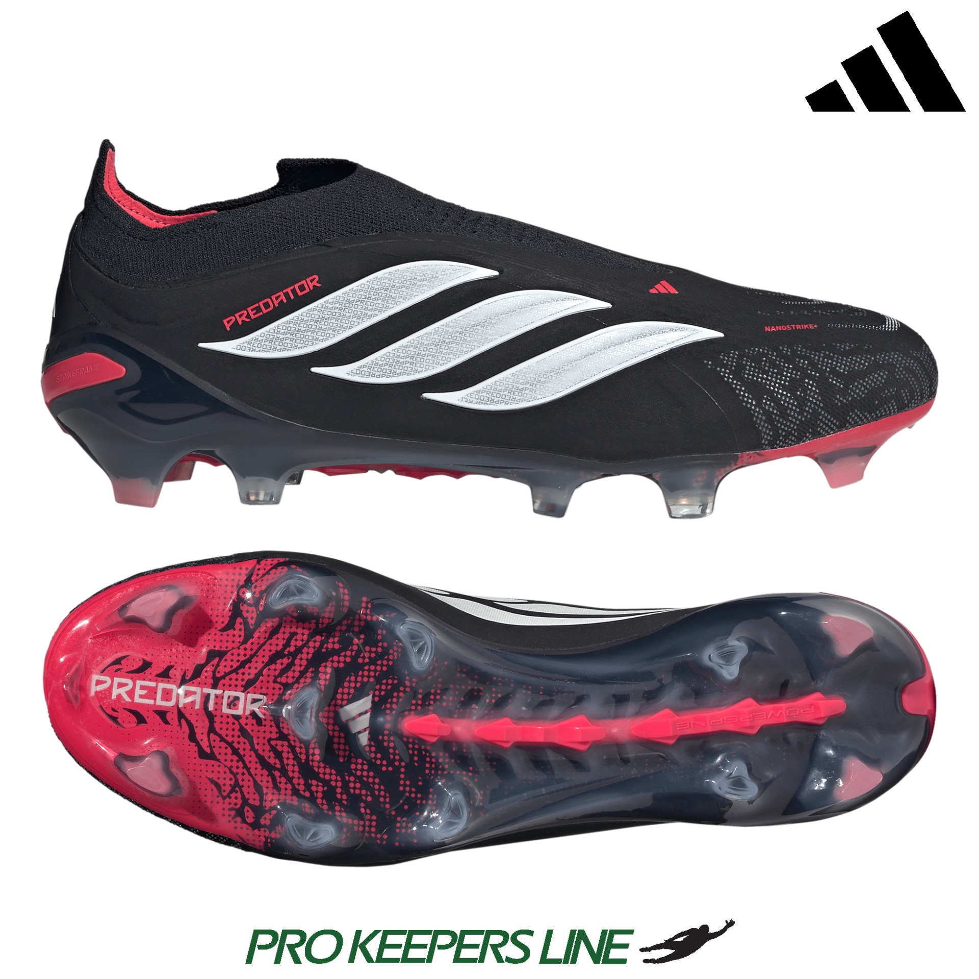 ADIDAS PREDATOR ELITE LL FG BLACK/WHITE/LUCID RED