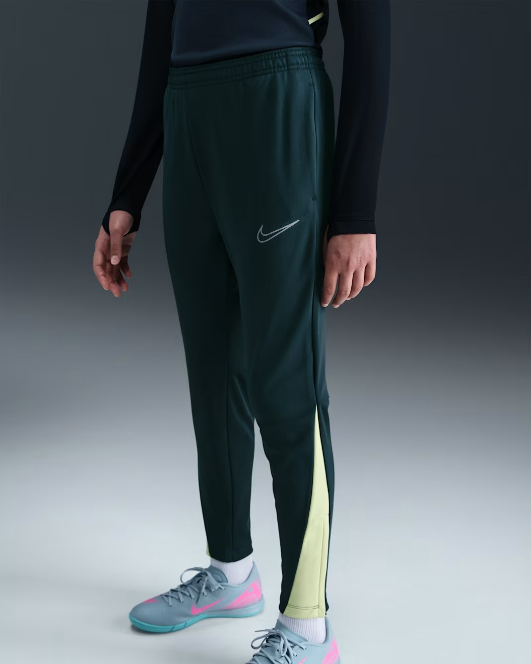NIKE THERMA-FIT ACADEMY PANT JUNIOR SEAWEED/LIMELIGHT