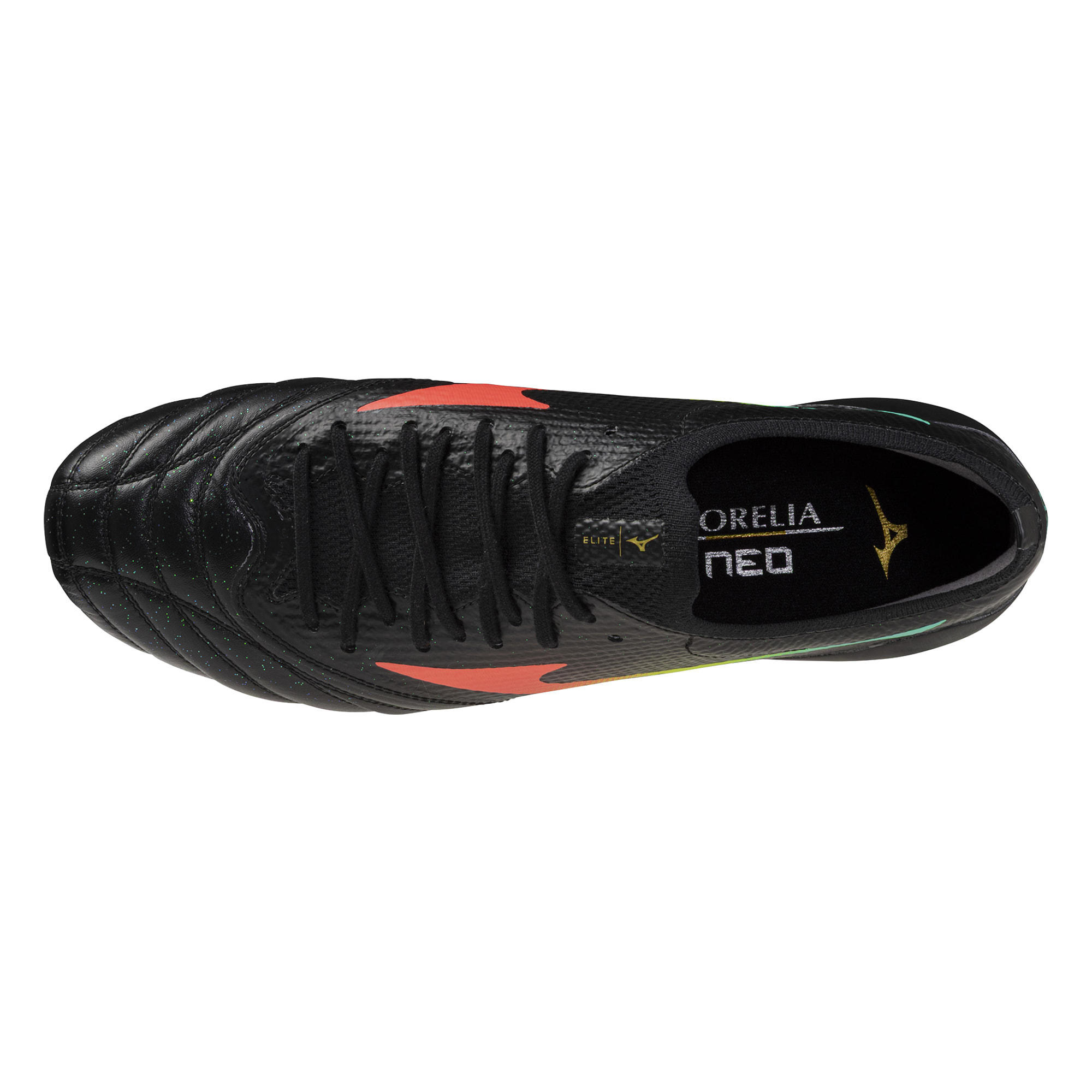 MIZUNO MORELIA NEO V BETA ELITE FG BLACK/LAVA ORANGE/ARCADIA