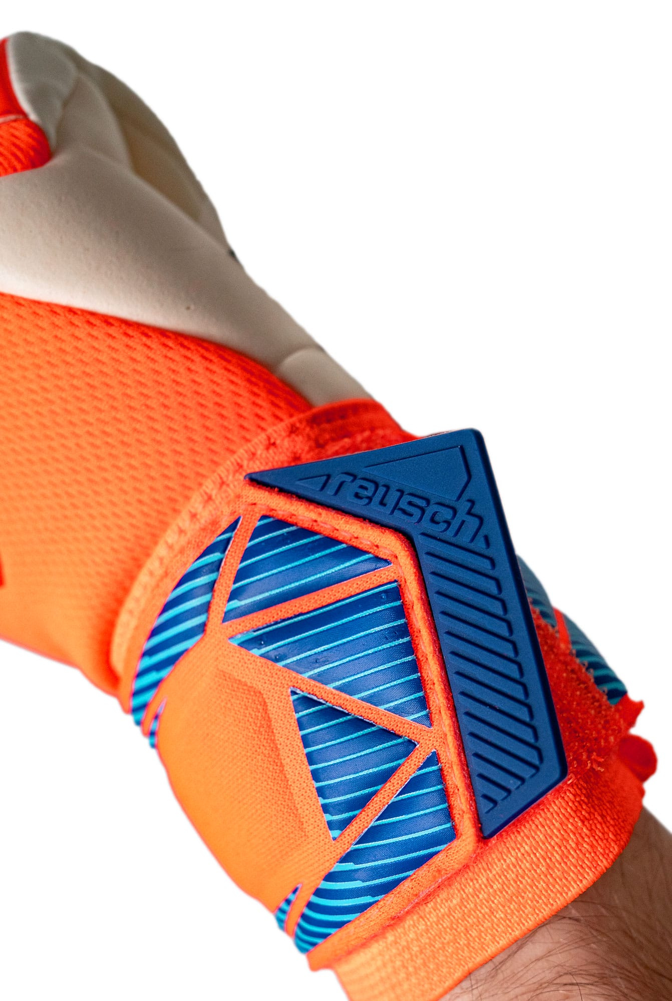 REUSCH ATTRAKT GOLD X NC SHOCKING ORANGE/BLUE