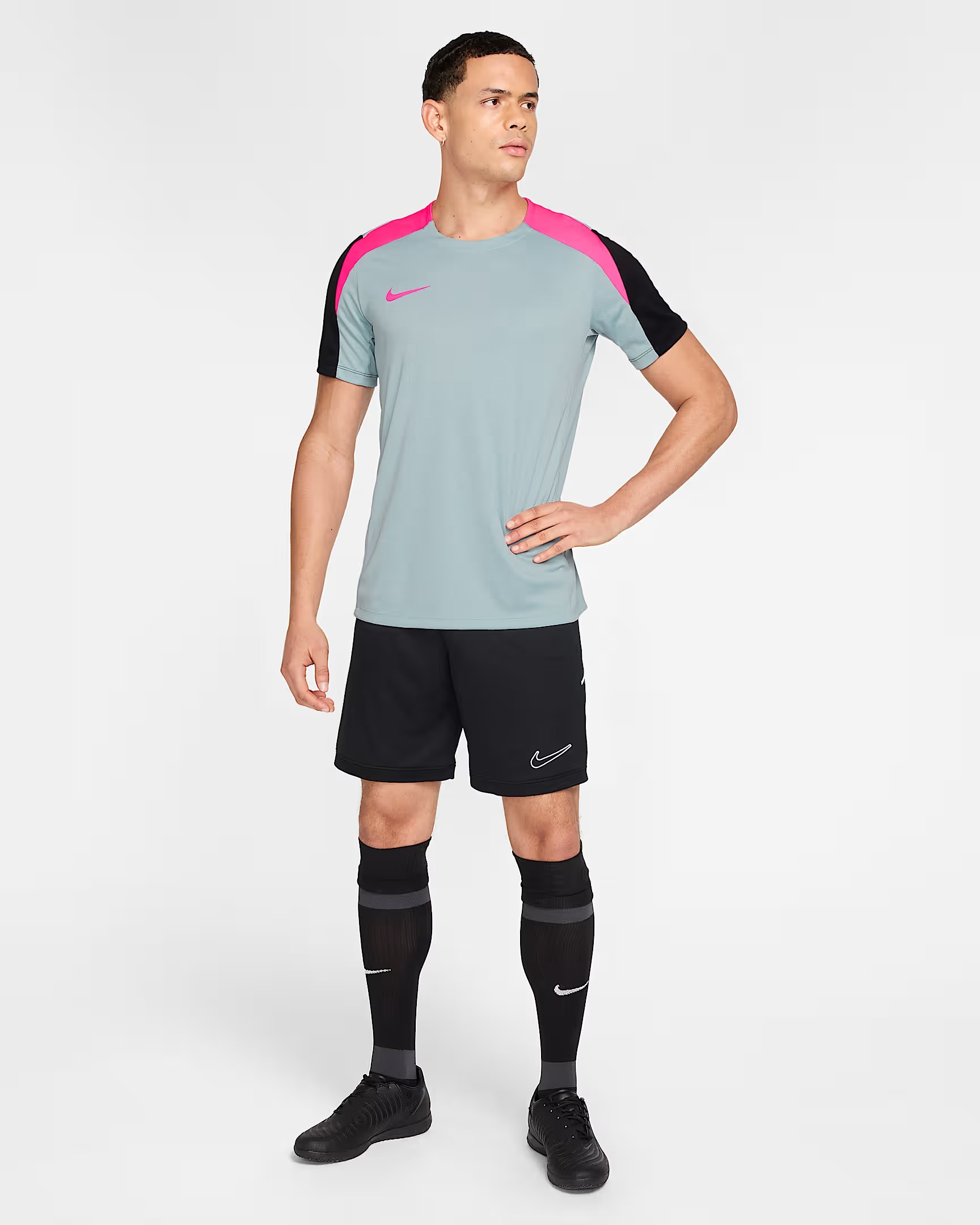 NIKE ACADEMY MEN DRI-FIT FOOTBALLSHIRT OCEAN CUBE/BLACK/HYPER PINK