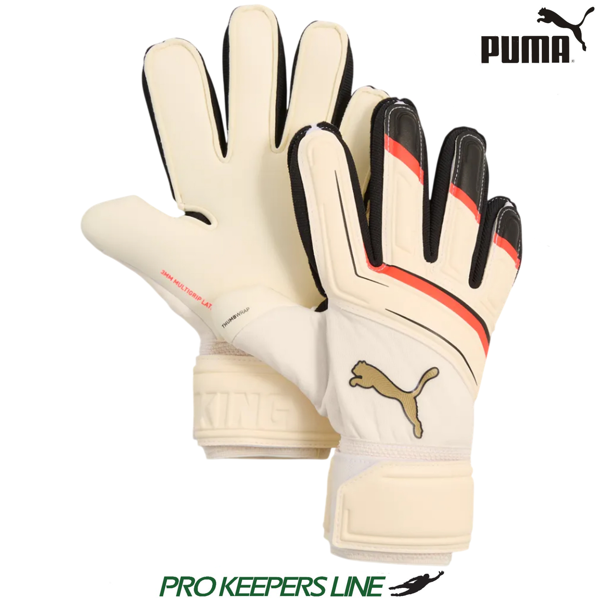 PUMA KING PRO JR RC SUGARED ALMOND-PUMA BLACK-ULTRA RED