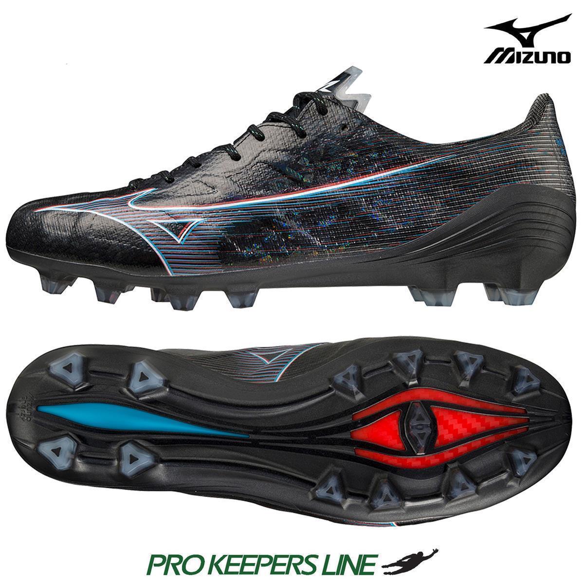 MIZUNO ALPHA ELITE MD BLACK/IGNITION RED/BLUE | US 11.5 (UK