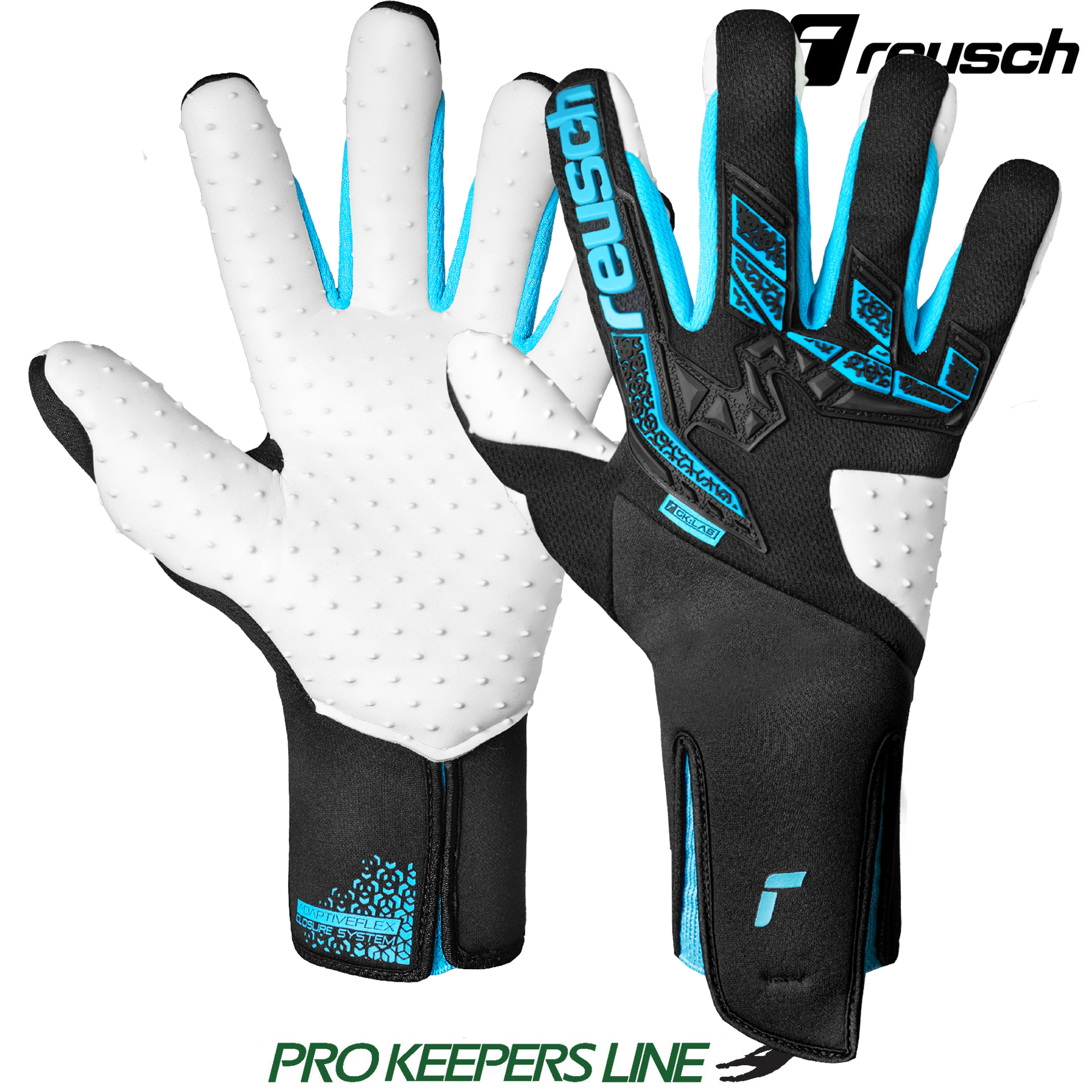 REUSCH ATTRAKT FREEGEL SPEEDBUMP STRAPLESS BLACK/BACHELOR BUTTON
