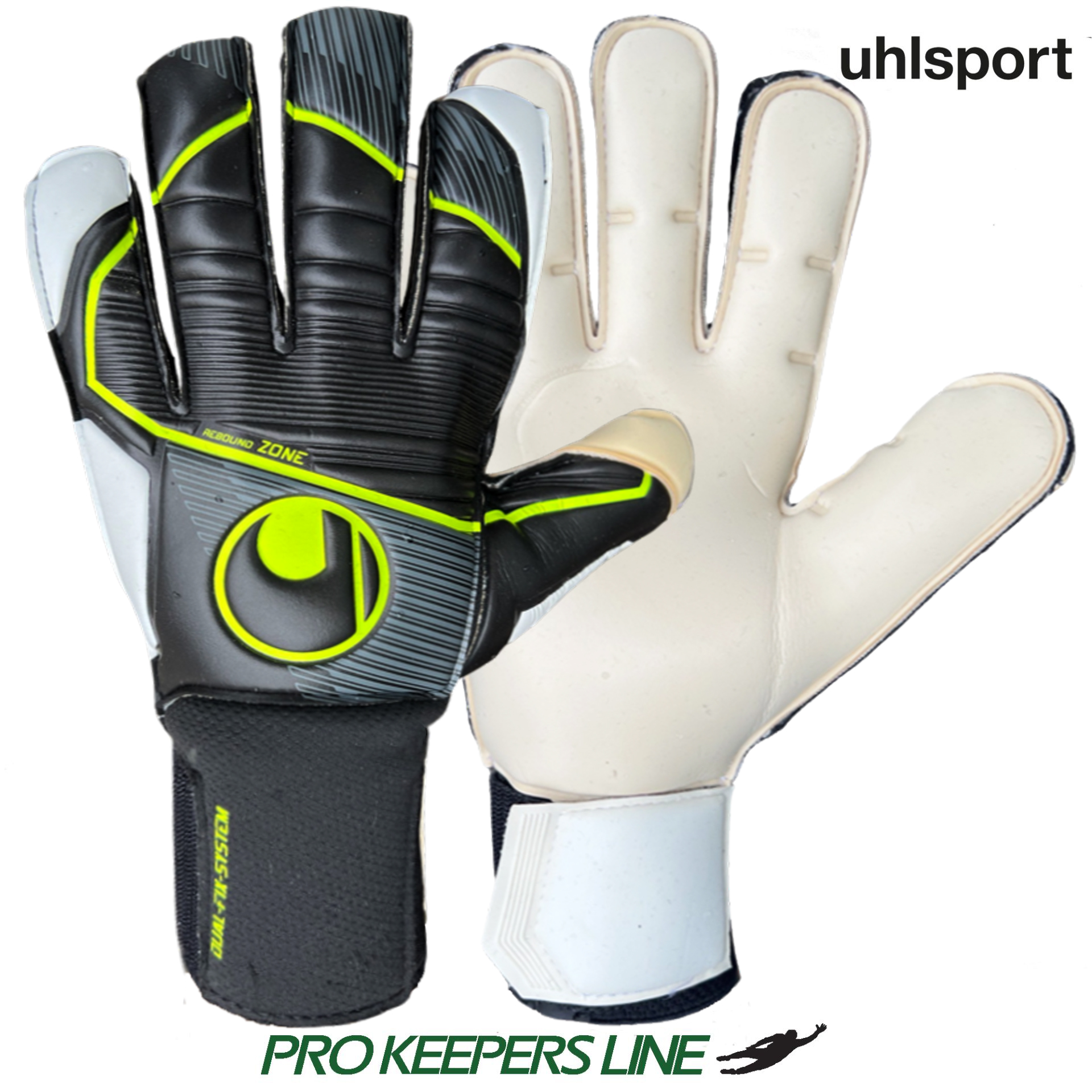 UHLSPORT ABSOLUTGRIP FLEX FRAME CARBON FLUO YELLOW/BLACK