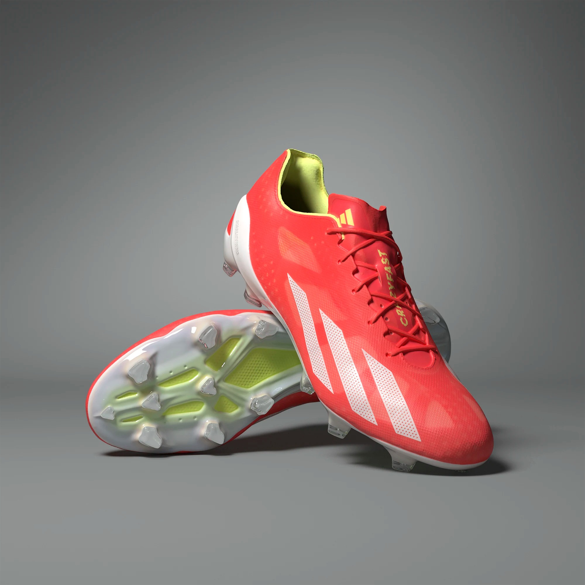 ADIDAS X CRAZYFAST+ FG SOLAR RED/CORE WHITE/TEAM SOLAR YELLOW | UK