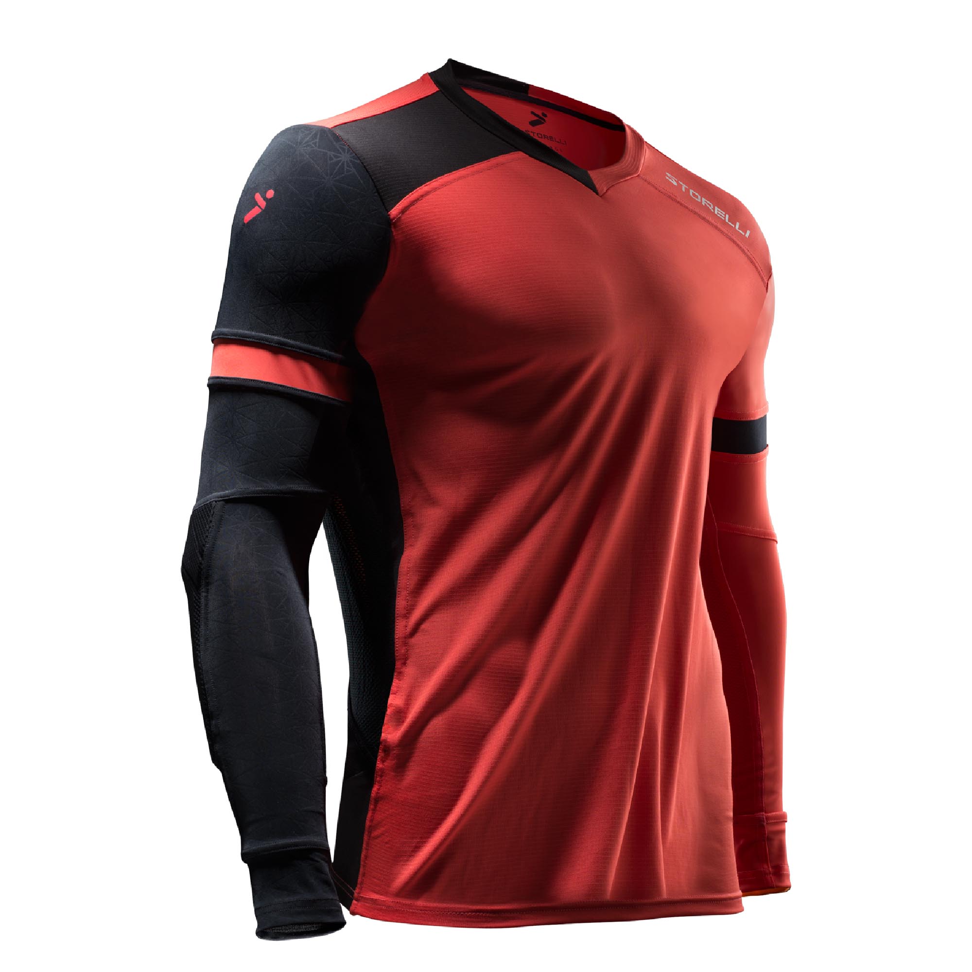 STORELLI EXOSHIELD GLADIATOR JERSEY CORAL RED (PADDED)