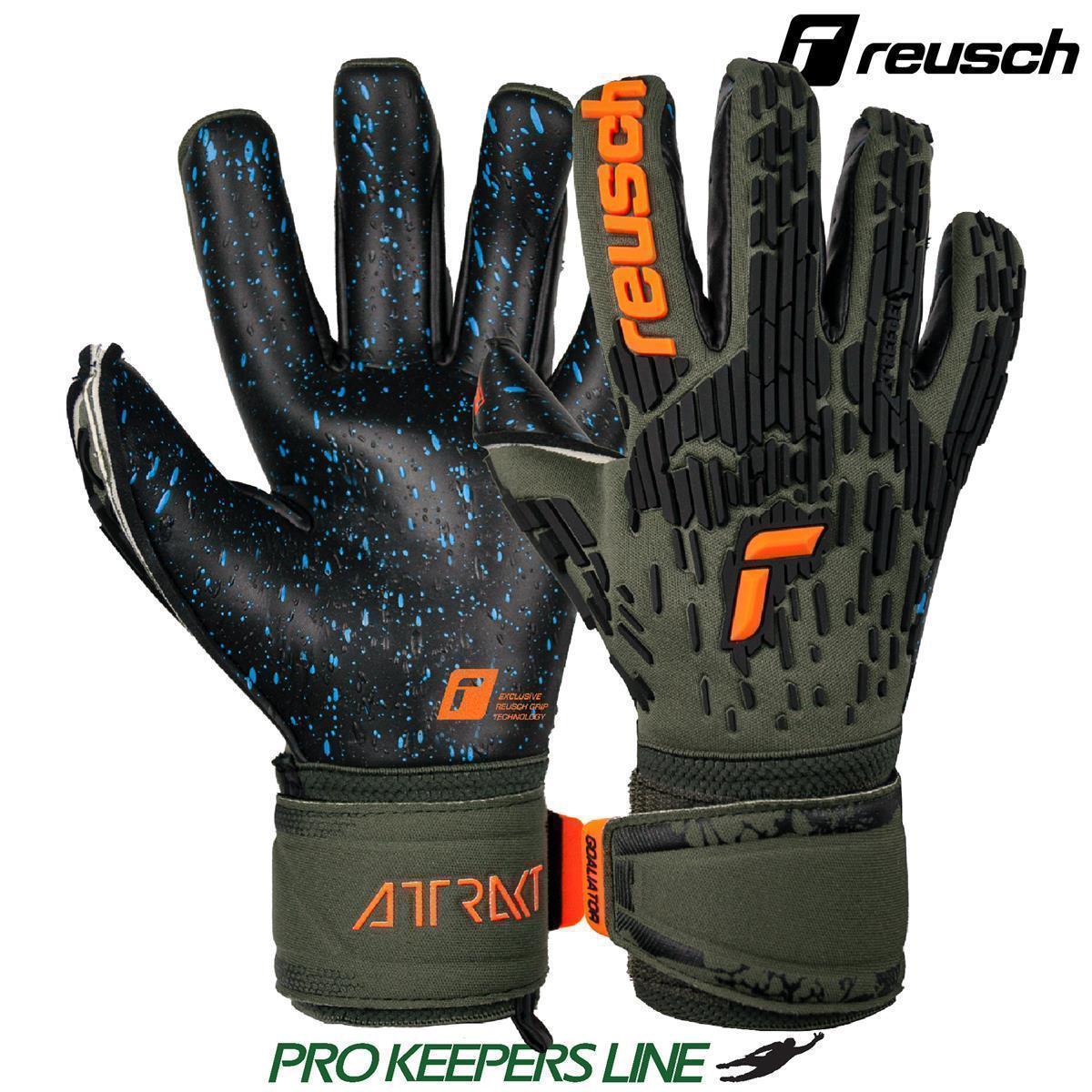 REUSCH ATTRAKT FREEGEL FUSION GOALIATOR DESERT GREEN/SHOCKING ORANGE