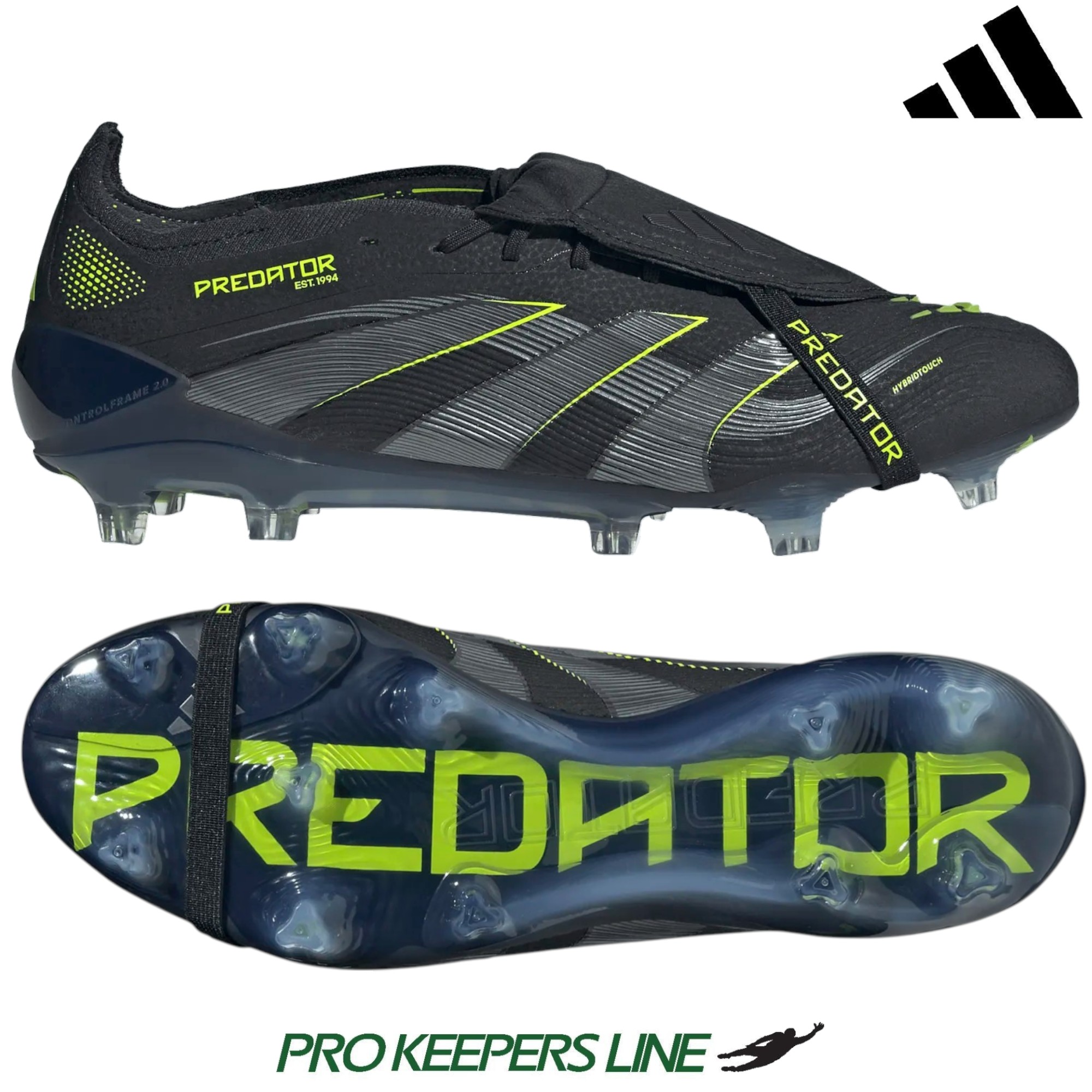 ADIDAS PREDATOR ELITE FT FG CORE BLACK/CARBON/LUCID LEMON