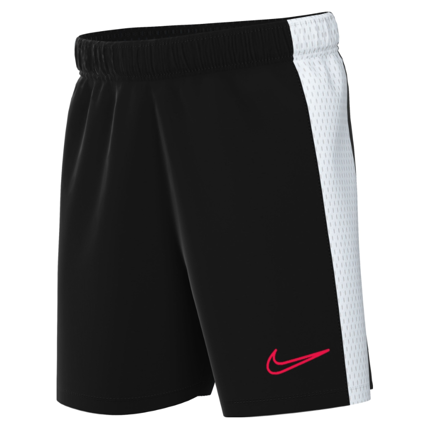 NIKE DRI-FIT ACADEMY23 FOOTBALL SHORTS JUNIOR BLACK/WHITE/BRIGHT CRIMSON 