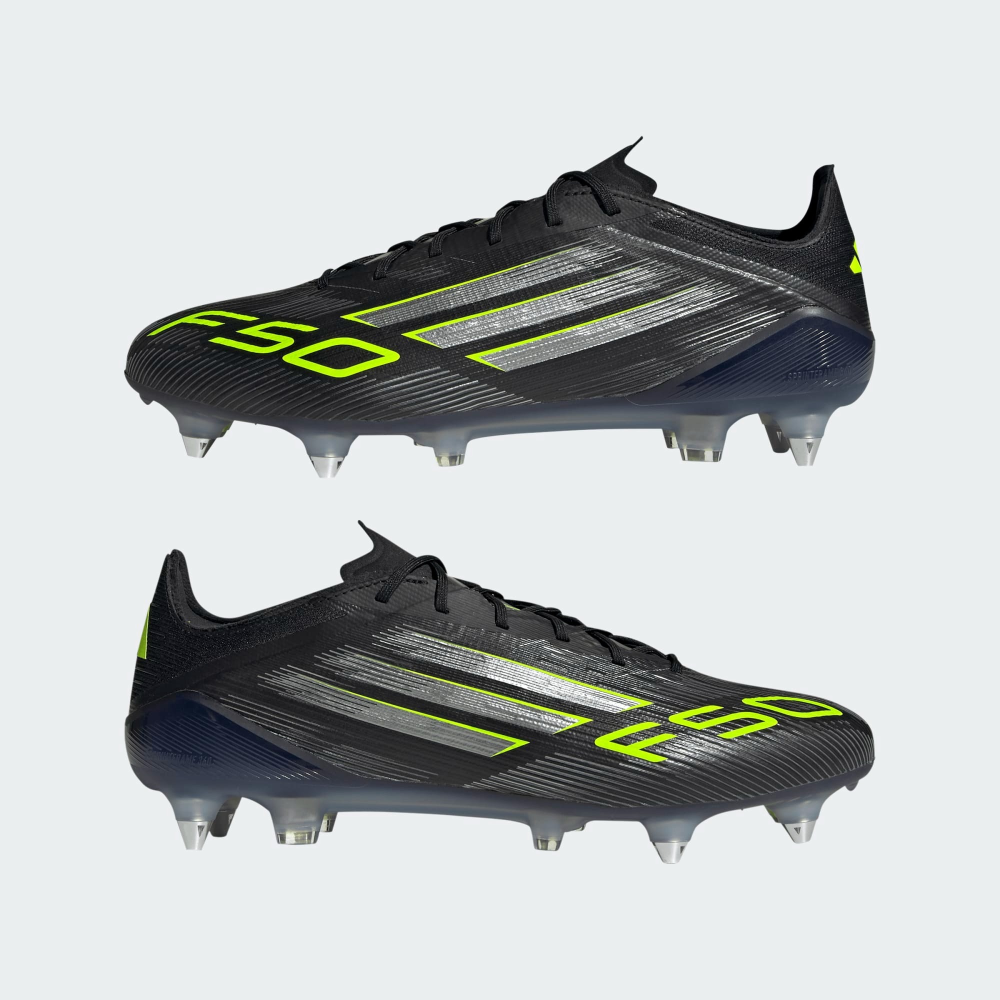 ADIDAS F50 ELITE SG BLACK/IRON METALLIC/LUCID LEMON