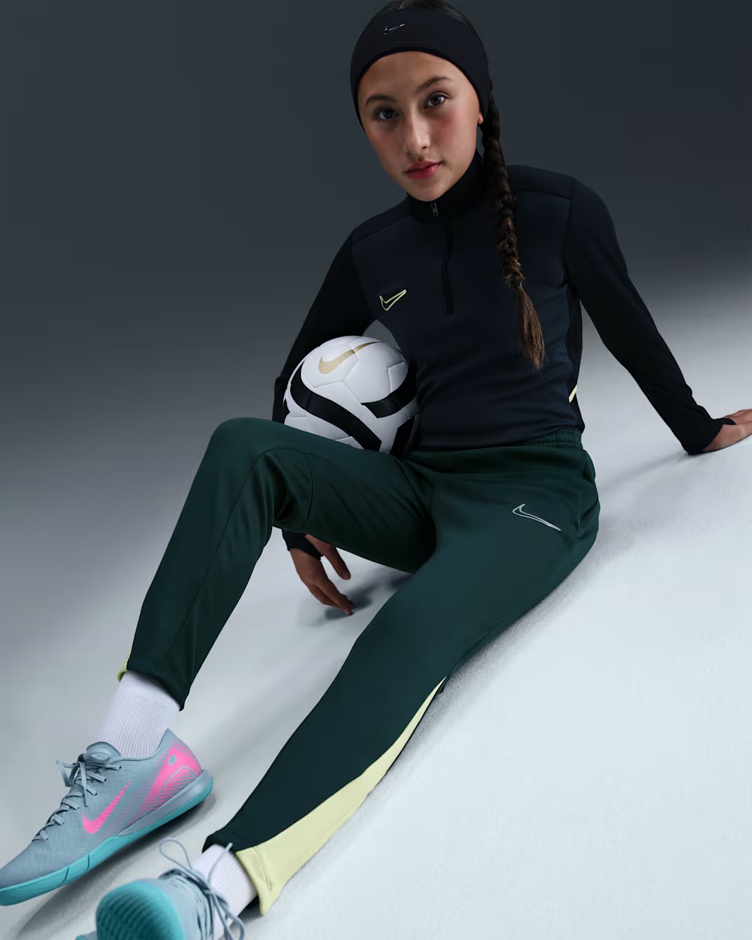 NIKE THERMA-FIT ACADEMY PANT JUNIOR SEAWEED/LIMELIGHT