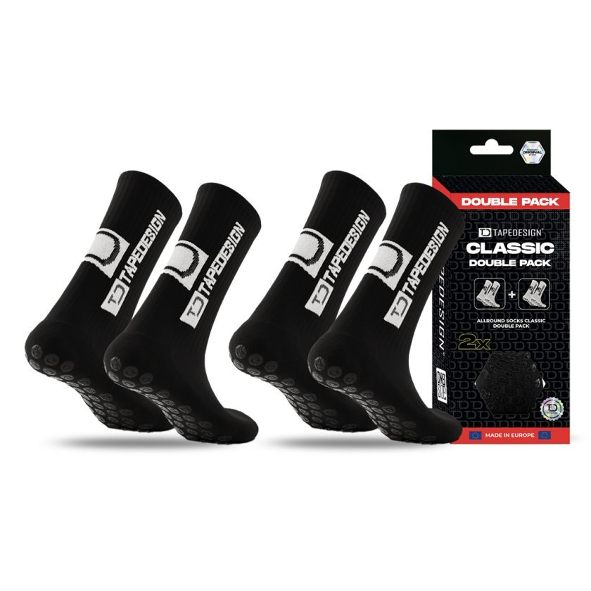 TAPEDESIGN 2PACK ALLROUND SOCKS CLASSIC BLACK