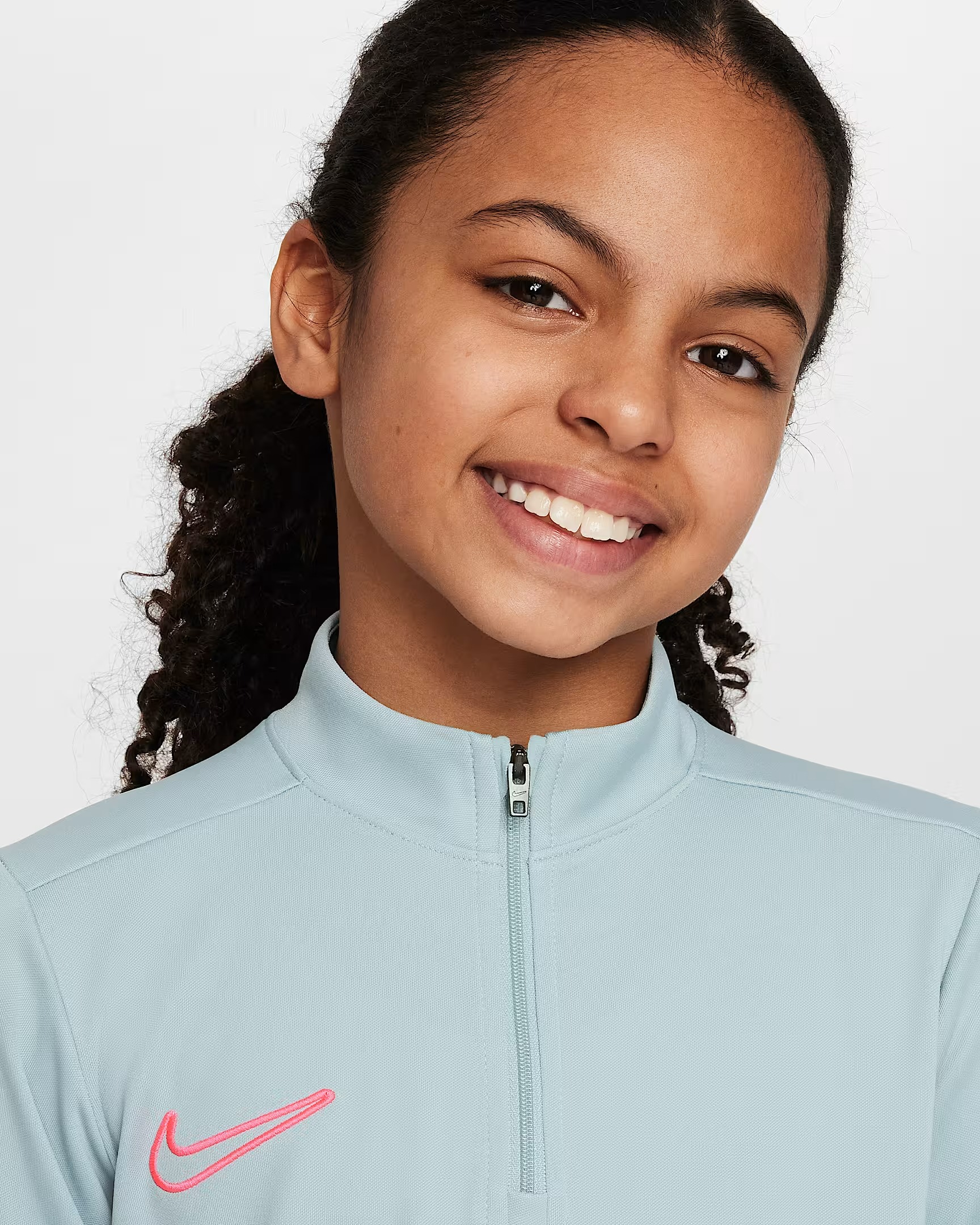 NIKE DRI-FIT ACADEMY23 DRILL TOP JUNIOR OCEAN CUBE/HYPER PINK