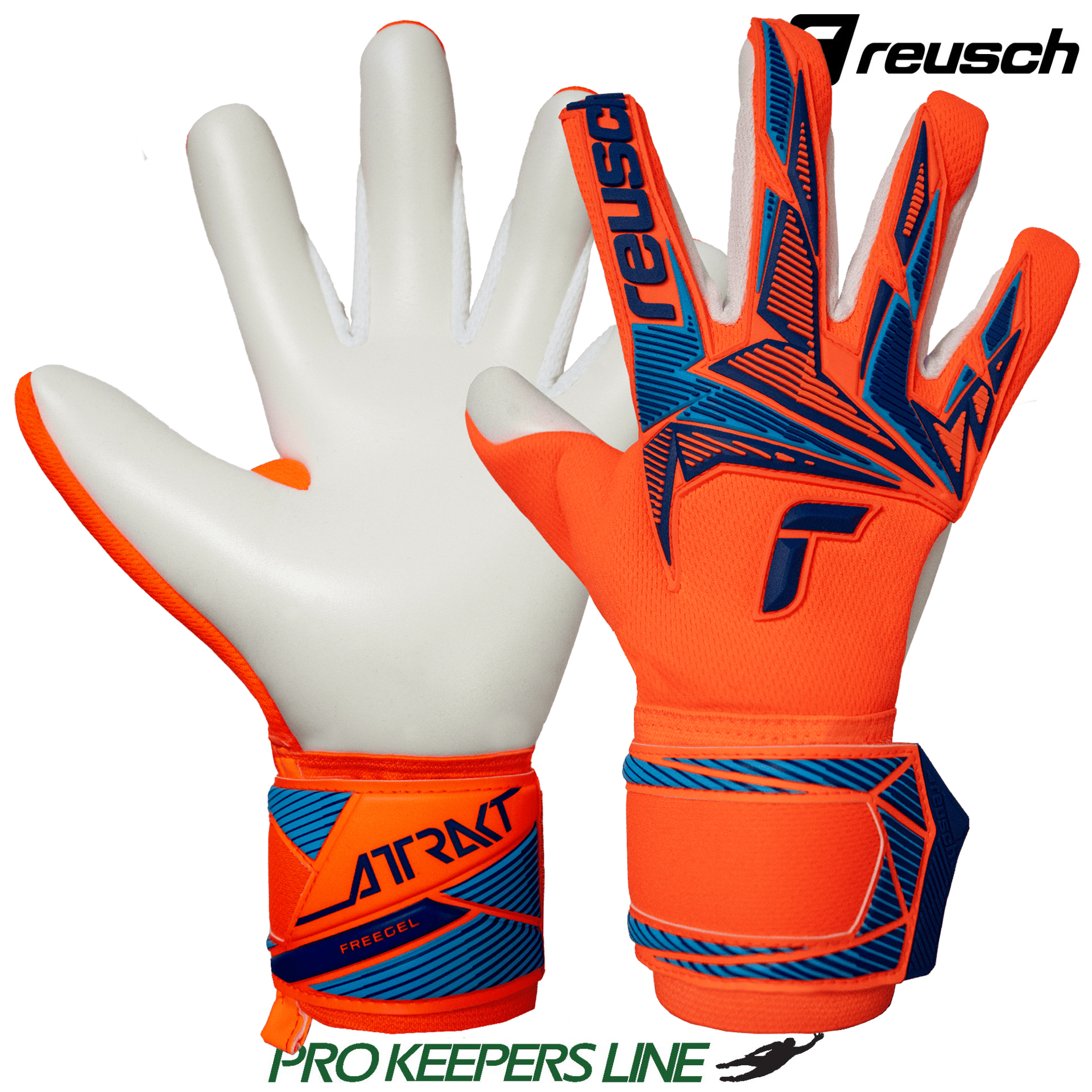REUSCH ATTRAKT FREEGEL ADVANCE SHOCKING ORANGE/BLUE