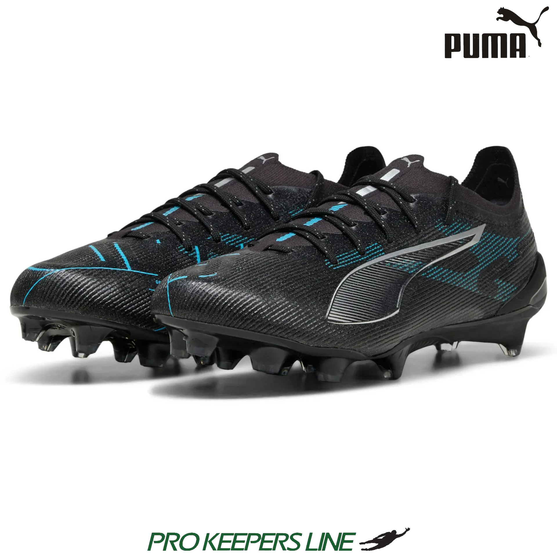 PUMA ULTRA 5 ULTIMATE FG PUMA BLACK-PUMA SILVER-BIGHT AQUA | UK