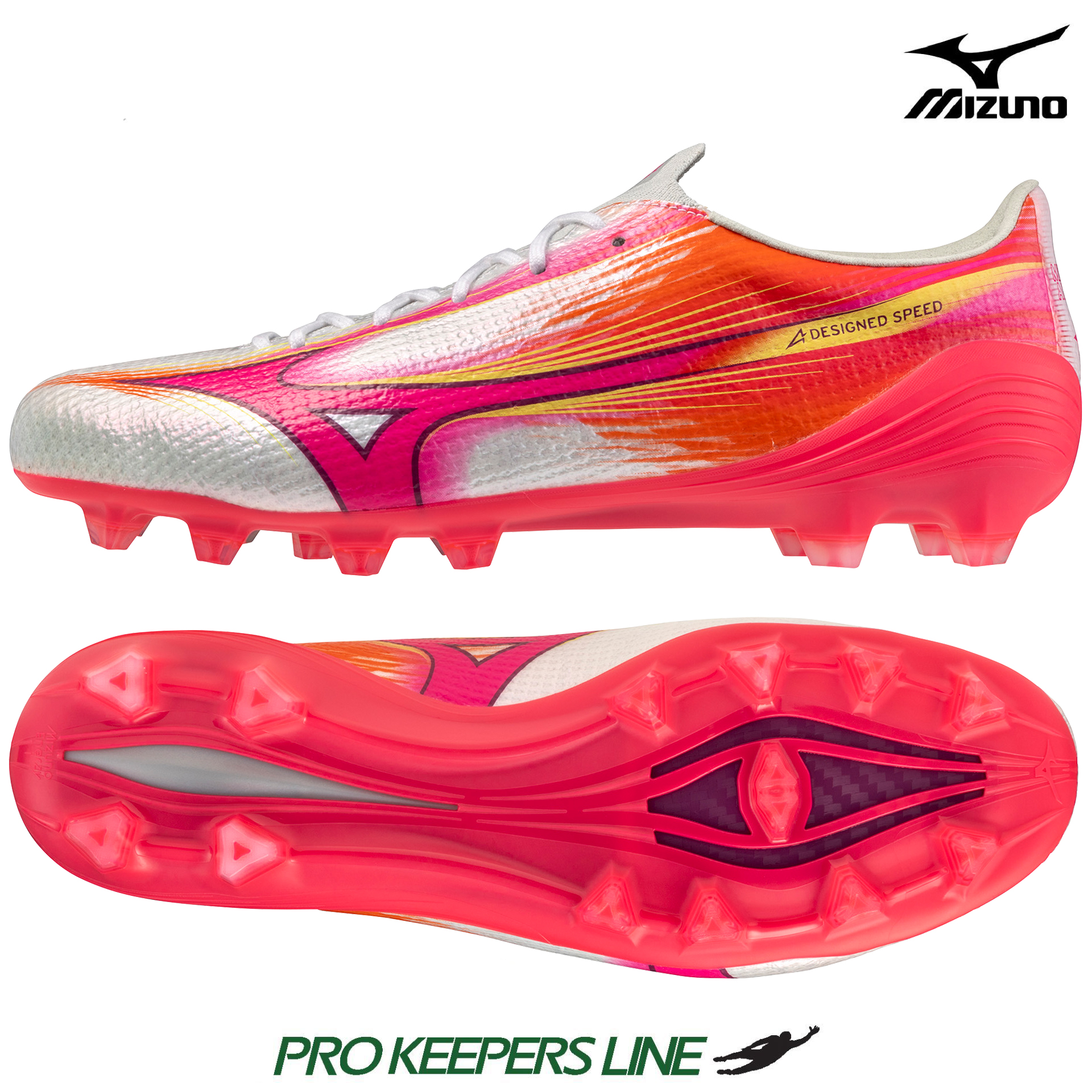 MIZUNO ALPHA III JAPAN FG WHITE/FUCHSIA PURPLE