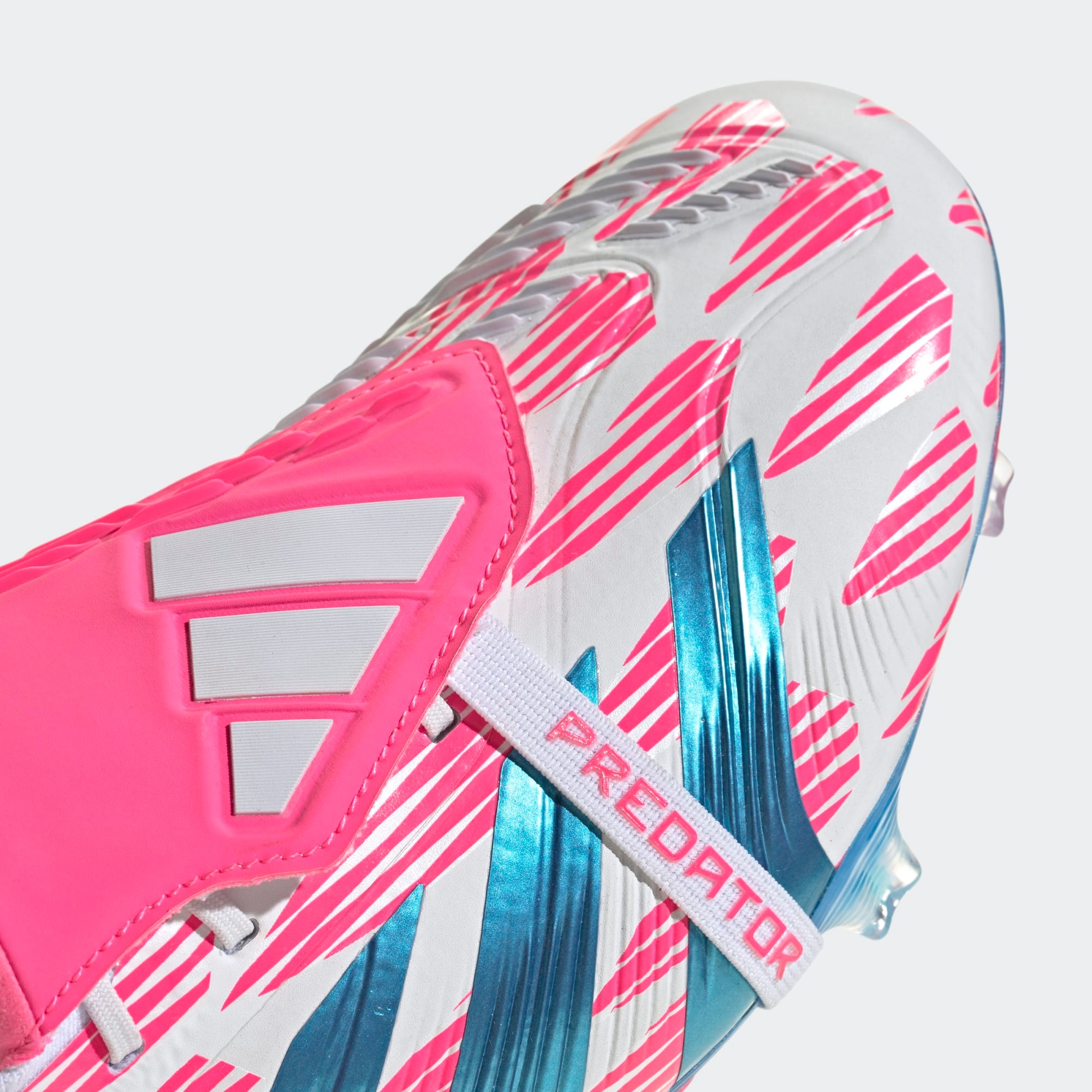 ADIDAS PREDATOR ELITE FT FG WHITE/SOLAR BLUE/SOLAR PINK | UK 10