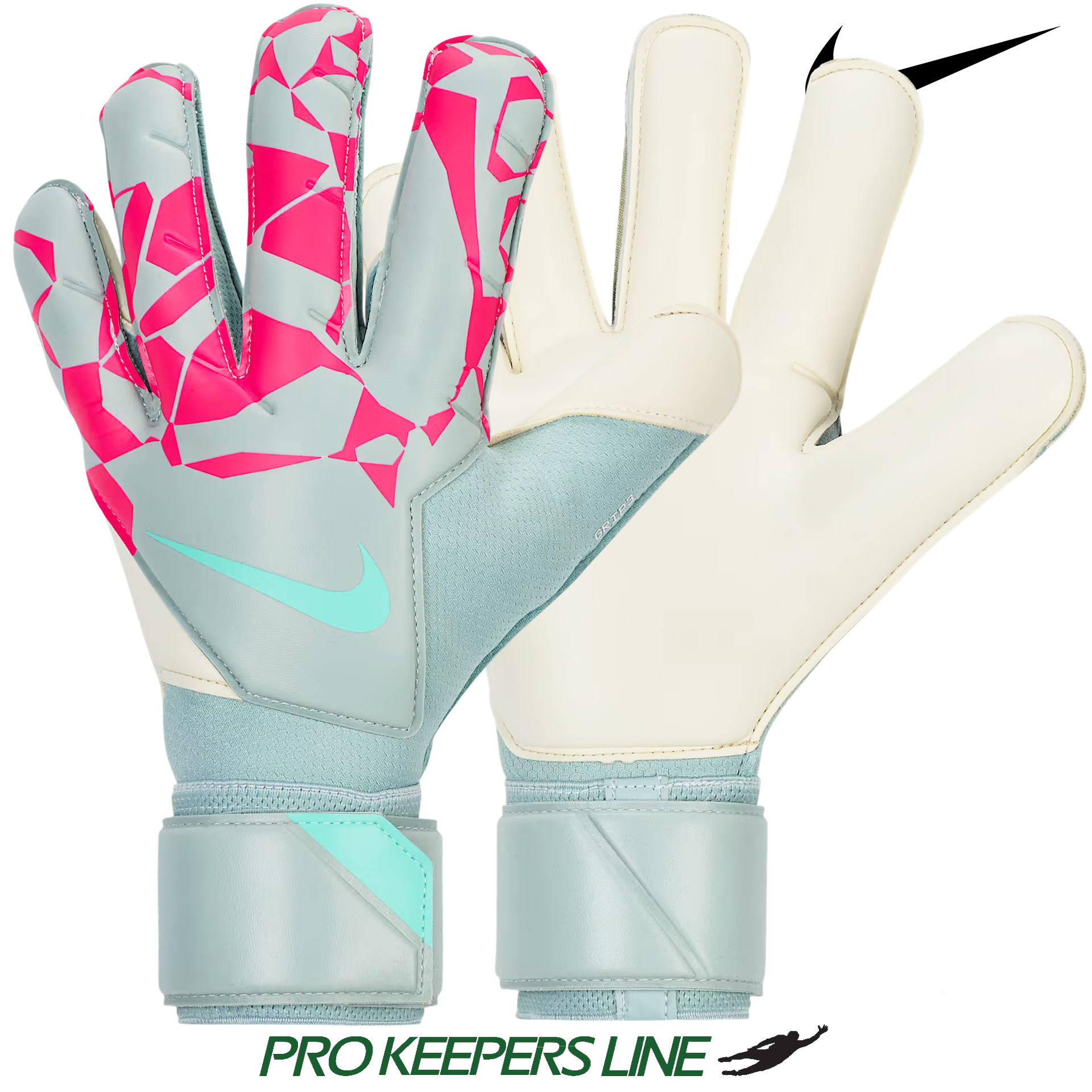 NIKE GK GRIP3 OCEAN CUBE/PINK BLAST/AURORA GREEN