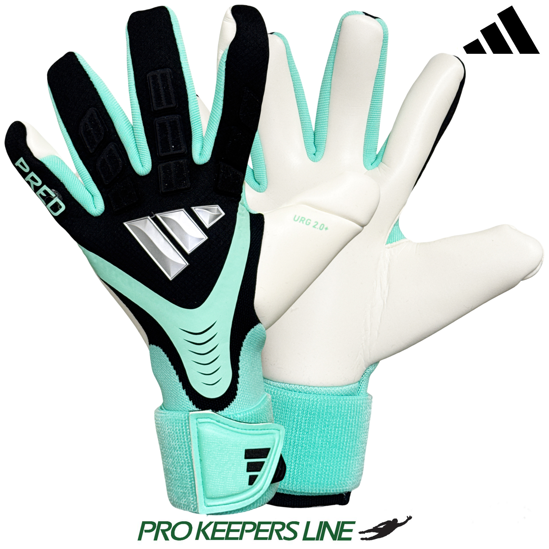 ADIDAS PREDATOR GL PRO STRAP BLACK/PULSE MINT/SILVER METALLIC