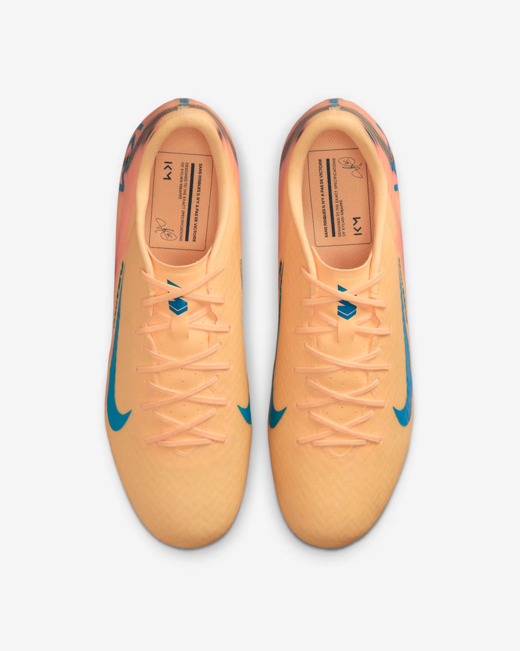 NIKE ZOOM VAPOR 16 ACADEMY KM FG/MG MELON TINT/IGLOO/NEO TURQUOISE