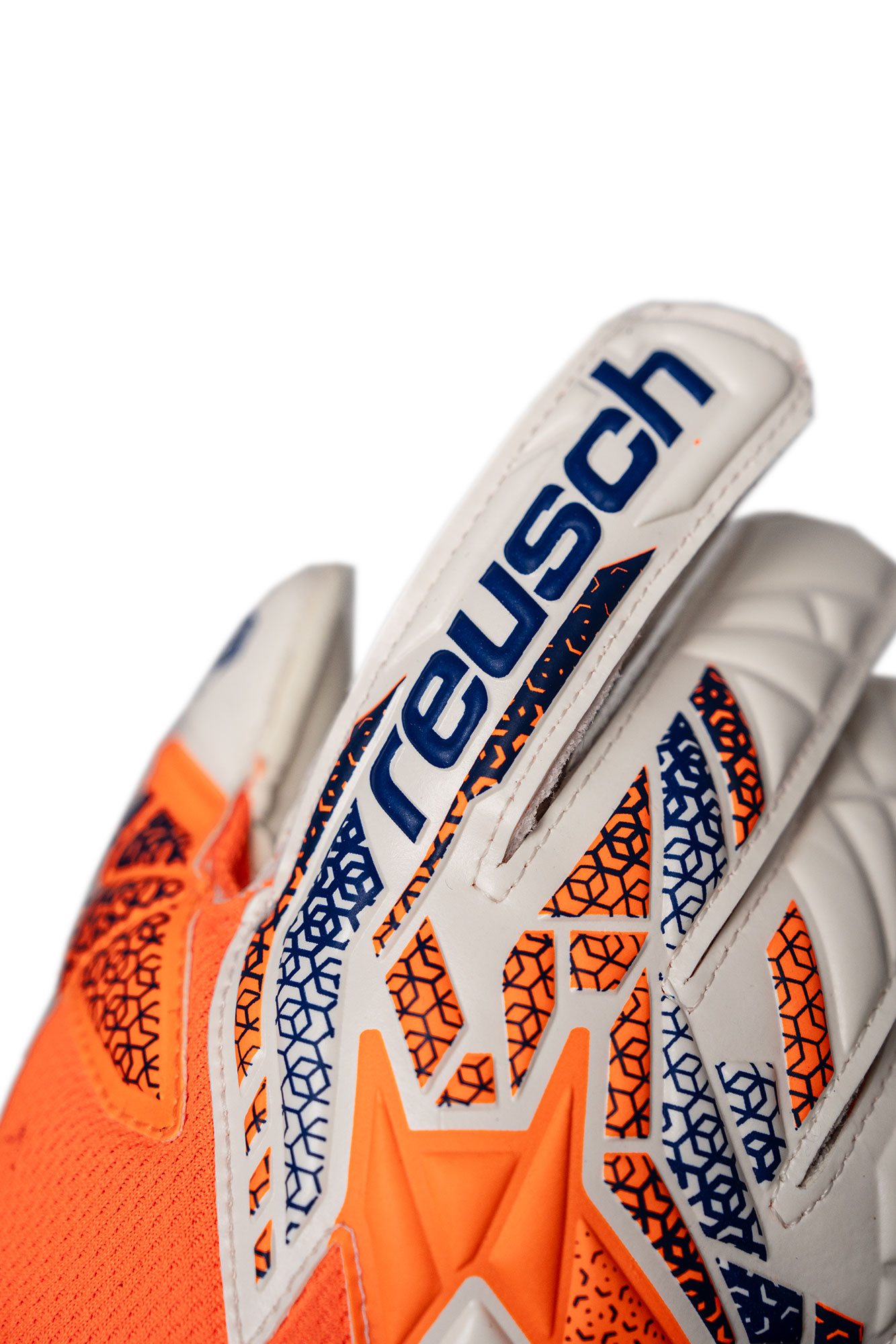 REUSCH ATTRAKT SILVER JUNIOR SHOCK ORANGE/ENERGY BLUE