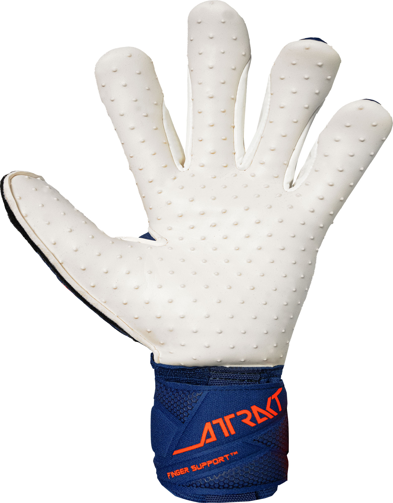 REUSCH ATTRAKT SPEEDBUMP FINGER SUPPORT PREMIUM BLUE/SHOCK ORANGE 9