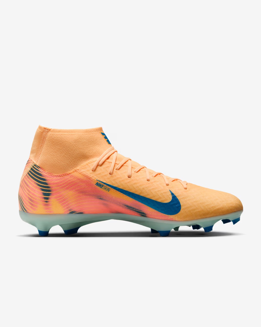 NIKE ZOOM MERCURIAL SUPERFLY 10 ACADEMY KM FG/MG MELON TINT/IGLOO/NEO TURQUOISE