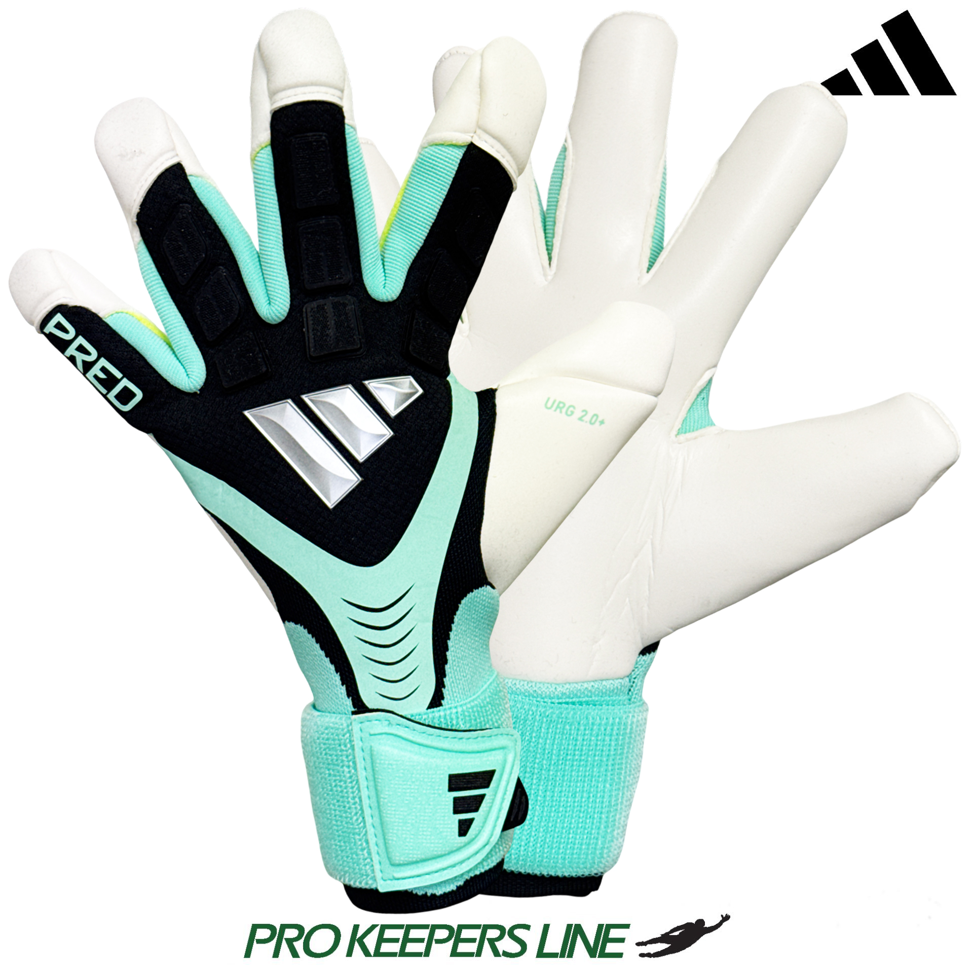 ADIDAS PREDATOR GL PRO HYBRID STRAP BLACK/PULSE MINT/SILVER METALLIC