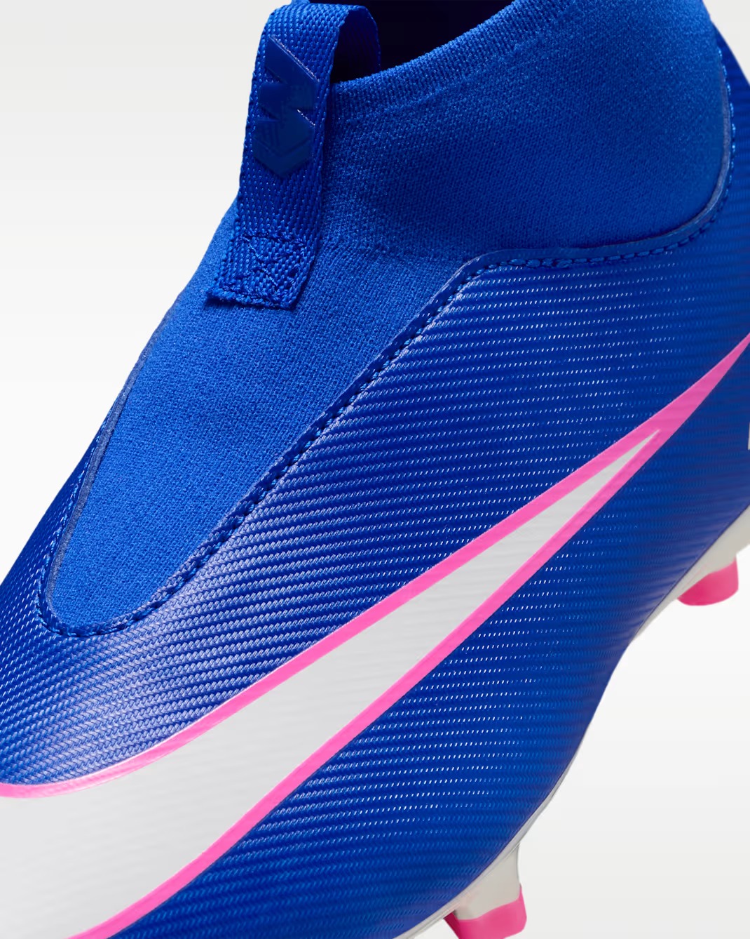 NIKE JR ZOOM SUPERFLY 10 ACADEMY FG/MG RACER BLUE/WHITE