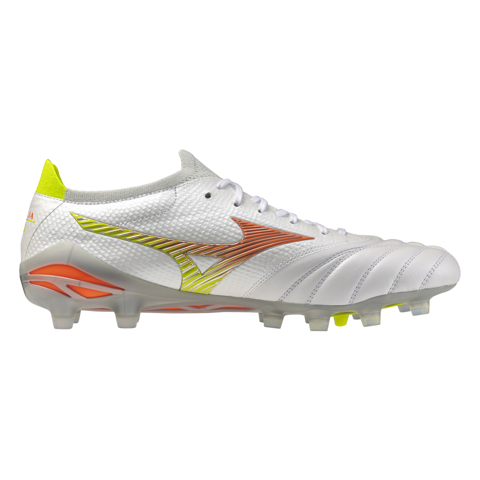 MIZUNO MORELIA NEO V BETA JAPAN FG WHITE/LAVA ORANGE/EVENING PRIM