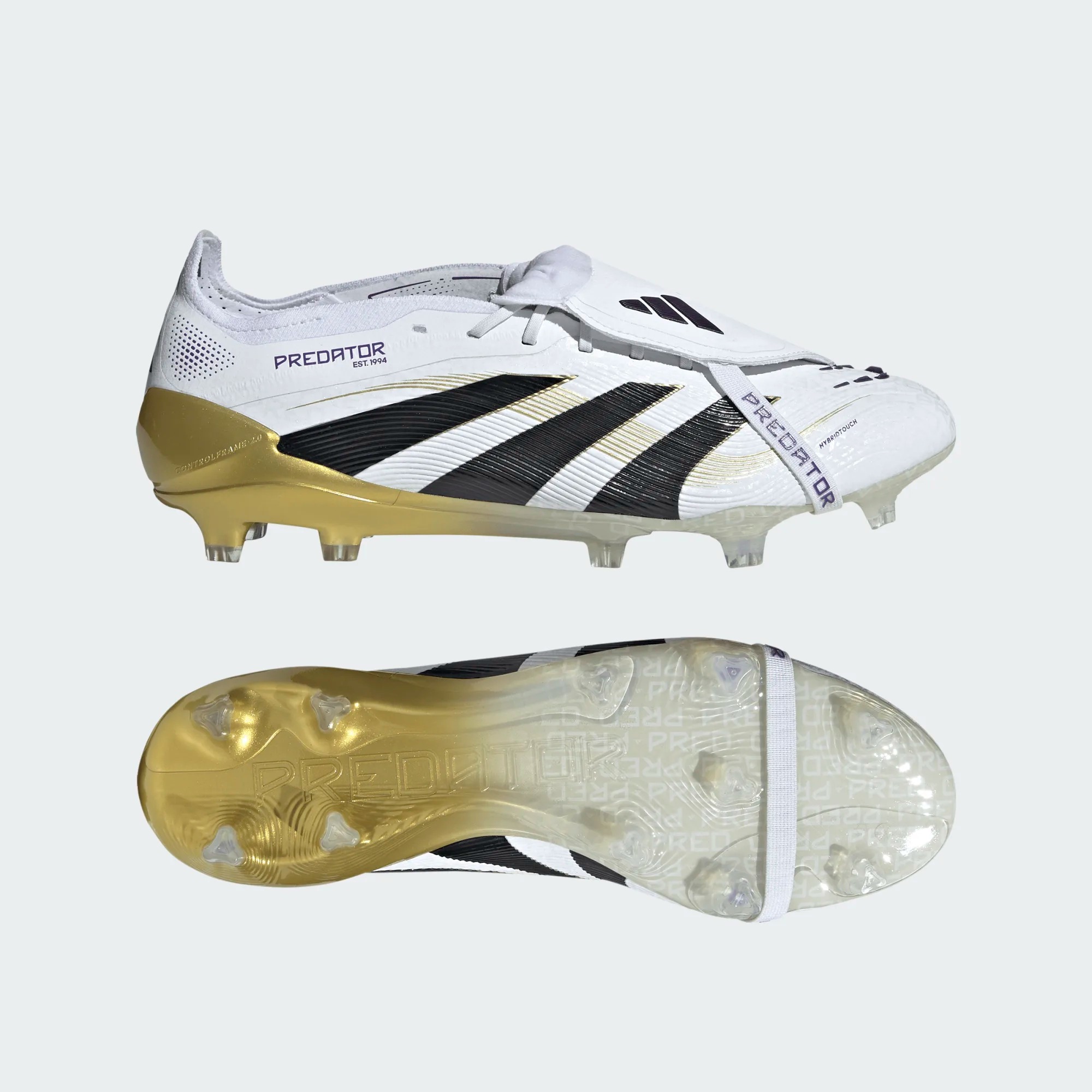 ADIDAS PREDATOR ELITE FT FG WHITE/BLACK/GOLD METALLIC | UK 8.5 (US