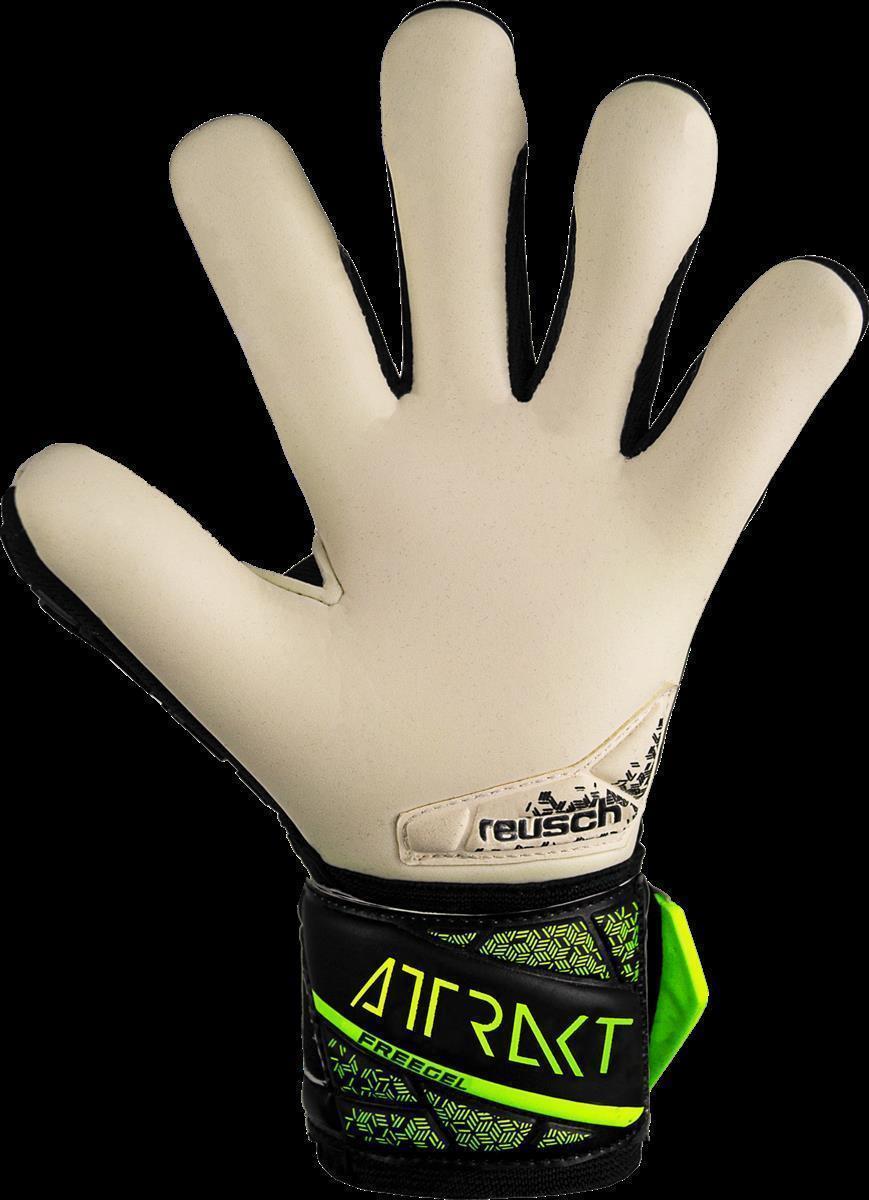 REUSCH ATTRAKT FREEGEL GOLD FINGER SUPPORT JUNIOR BLACK/SAFETY YELLOW
