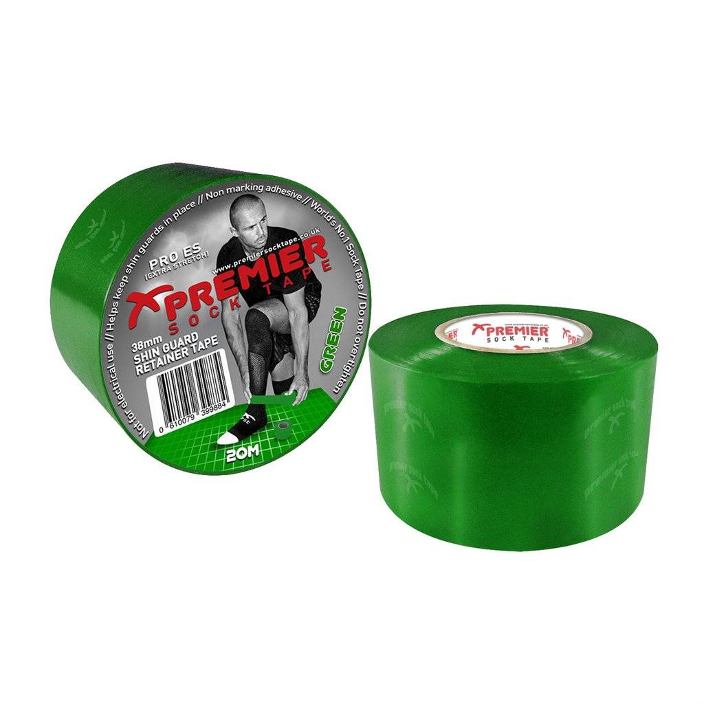 PREMIER SOCK TAPE SHIN GUARD RETAINER TAPE 38MM GREEN