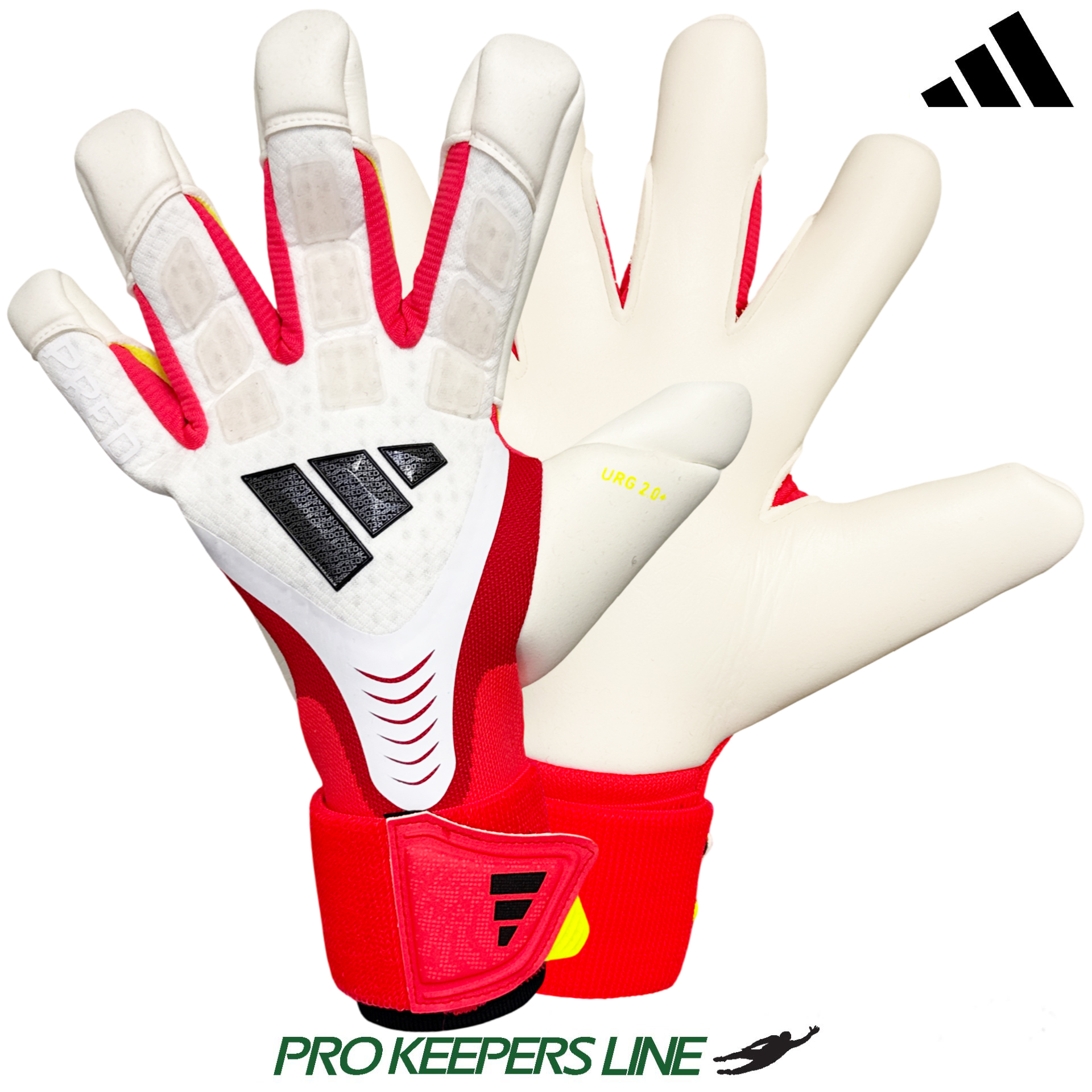 ADIDAS PREDATOR GL PRO HYBRID STRAP WHITE/LUCID RED/BLACK