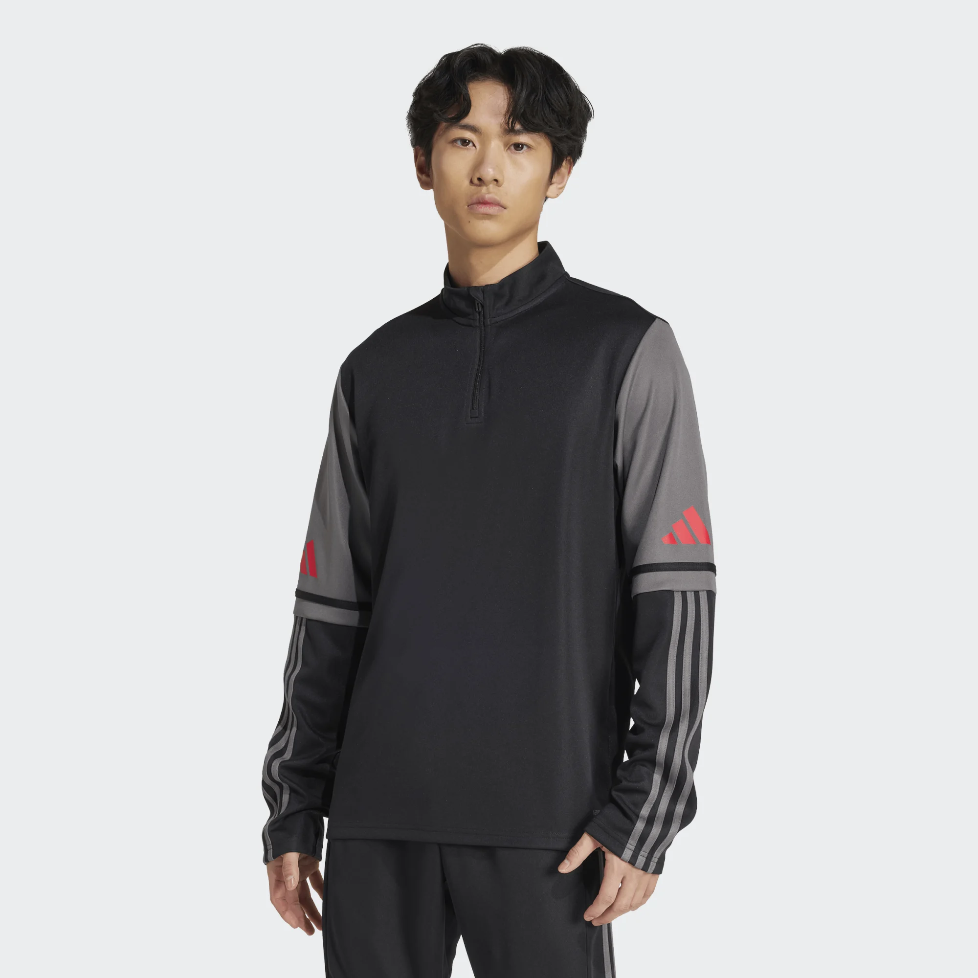 ADIDAS SQUADRA 25 TOP BLACK/TEAM GREY FOUR/RUBY